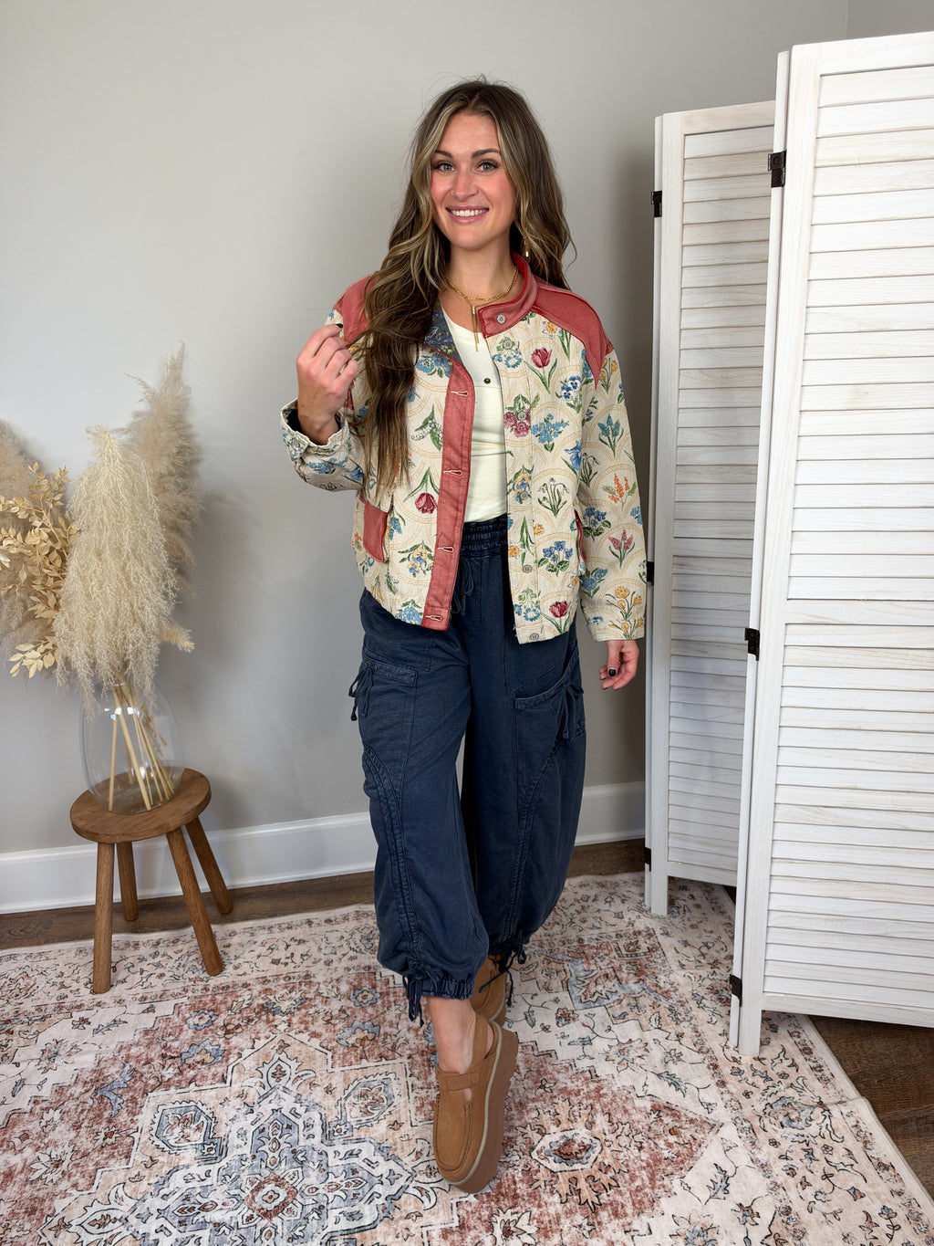 Wildflower Jacquard Jacket | Natural