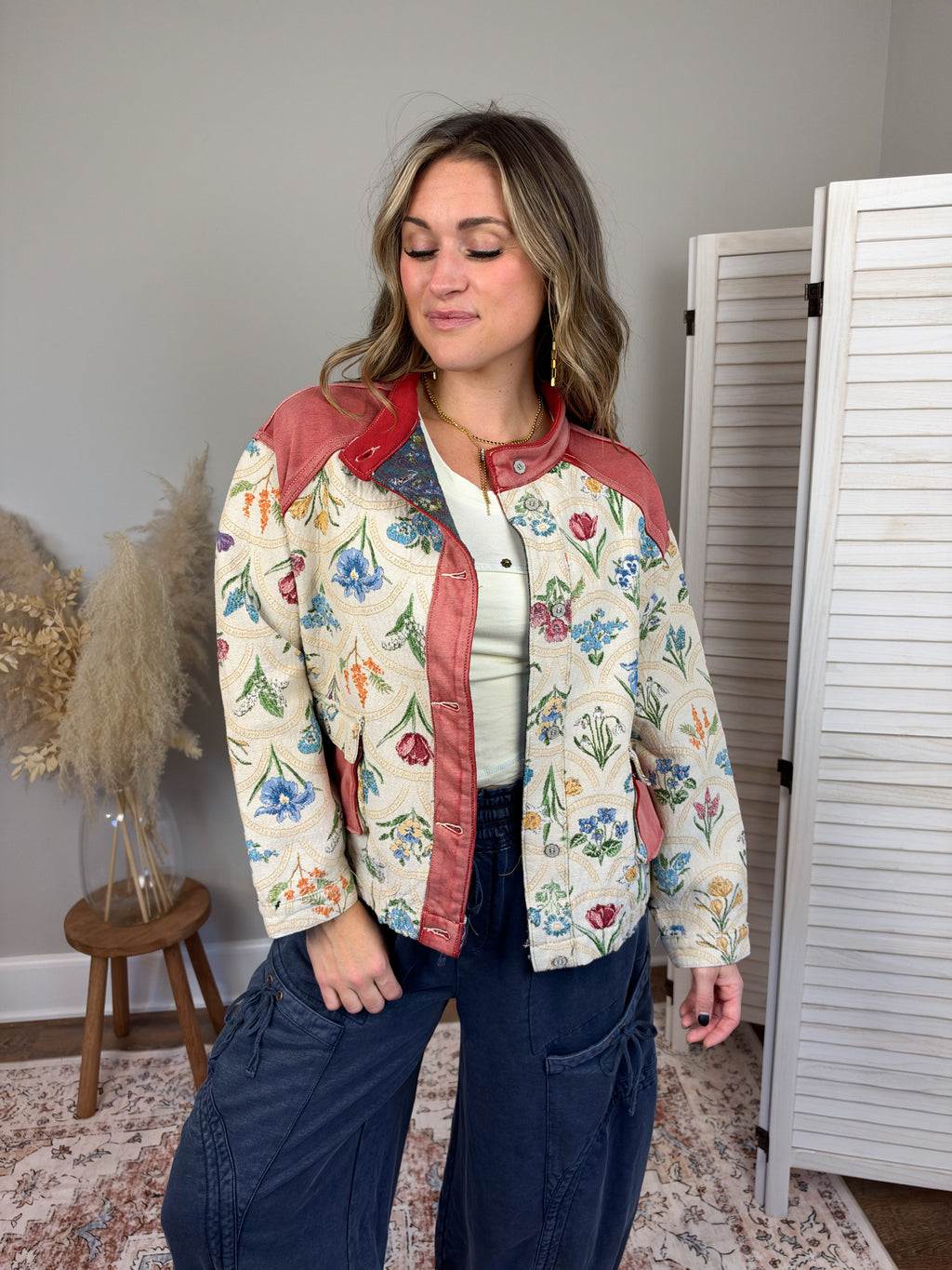 Wildflower Jacquard Jacket | Natural