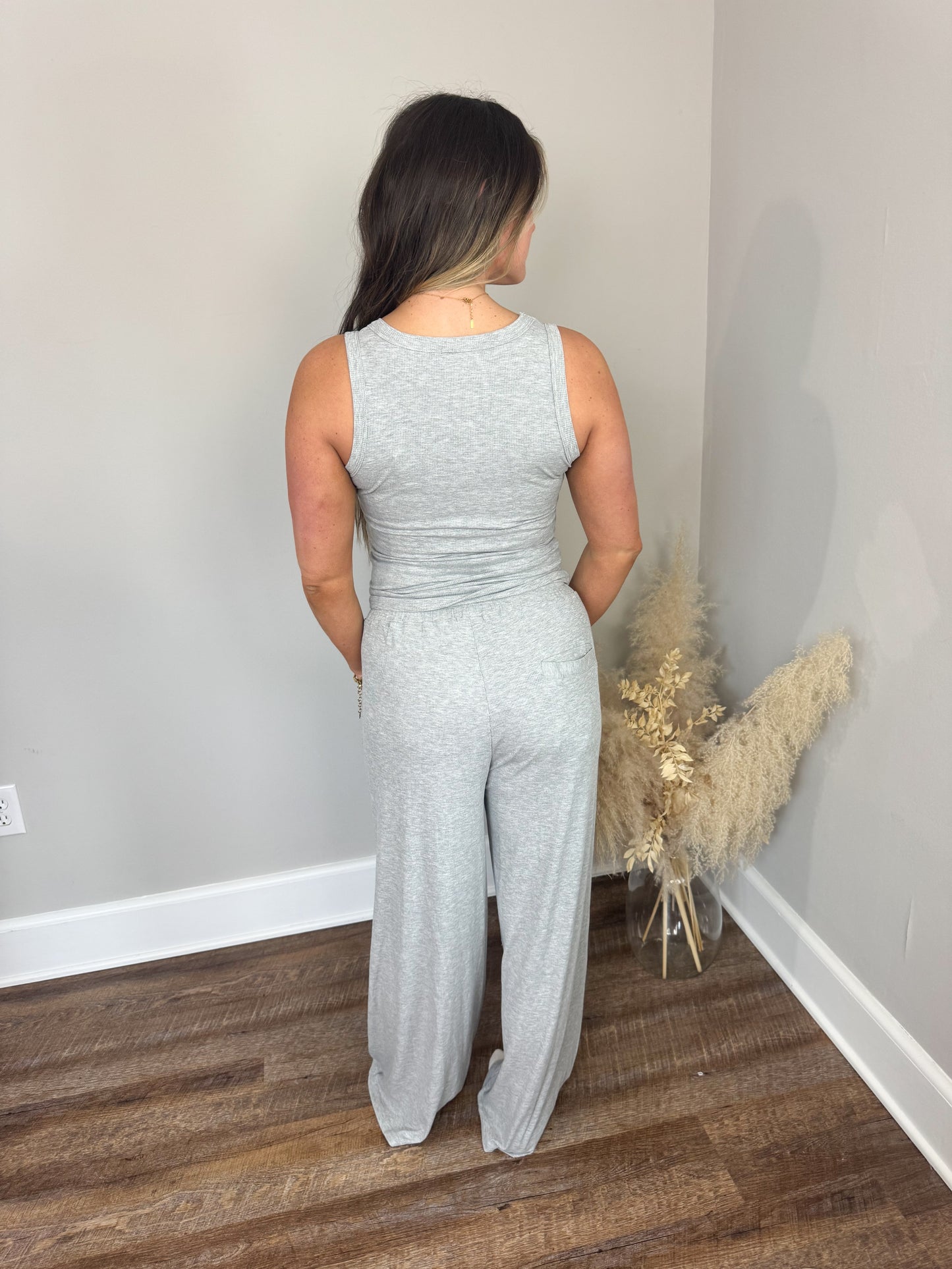 Clark Scoop Tank Top | Grey