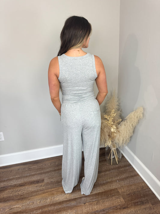 Clark Scoop Tank Top | Grey