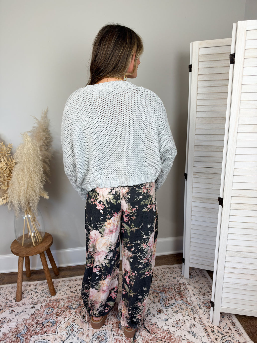Hayride Cable Knit Sweater | Gray