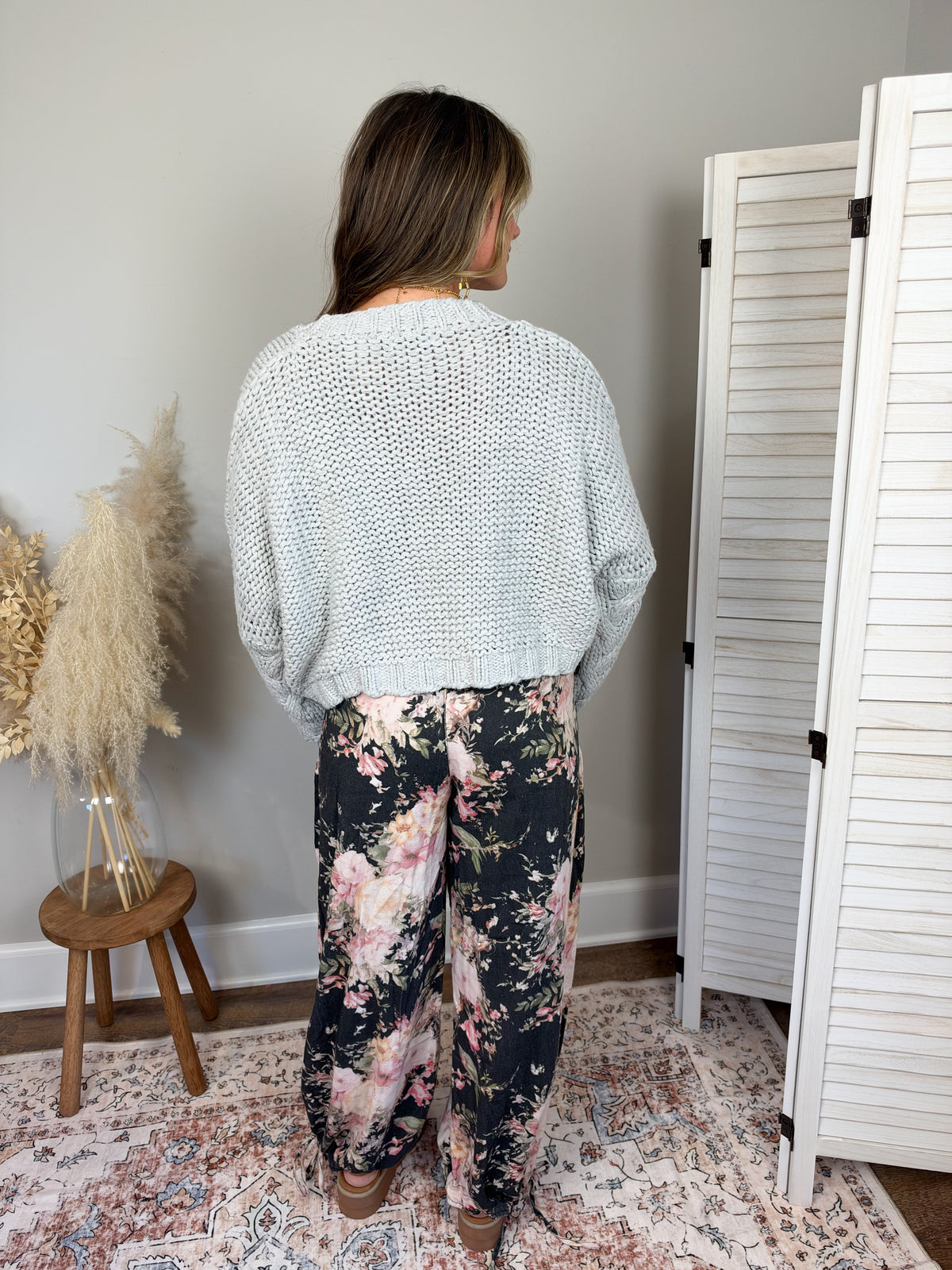 Hayride Cable Knit Sweater | Gray