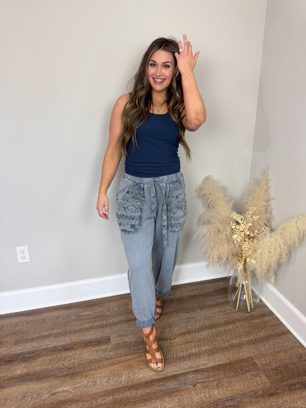 Clark Scoop Tank Top | Navy