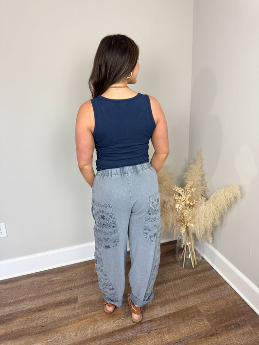 Clark Scoop Tank Top | Navy