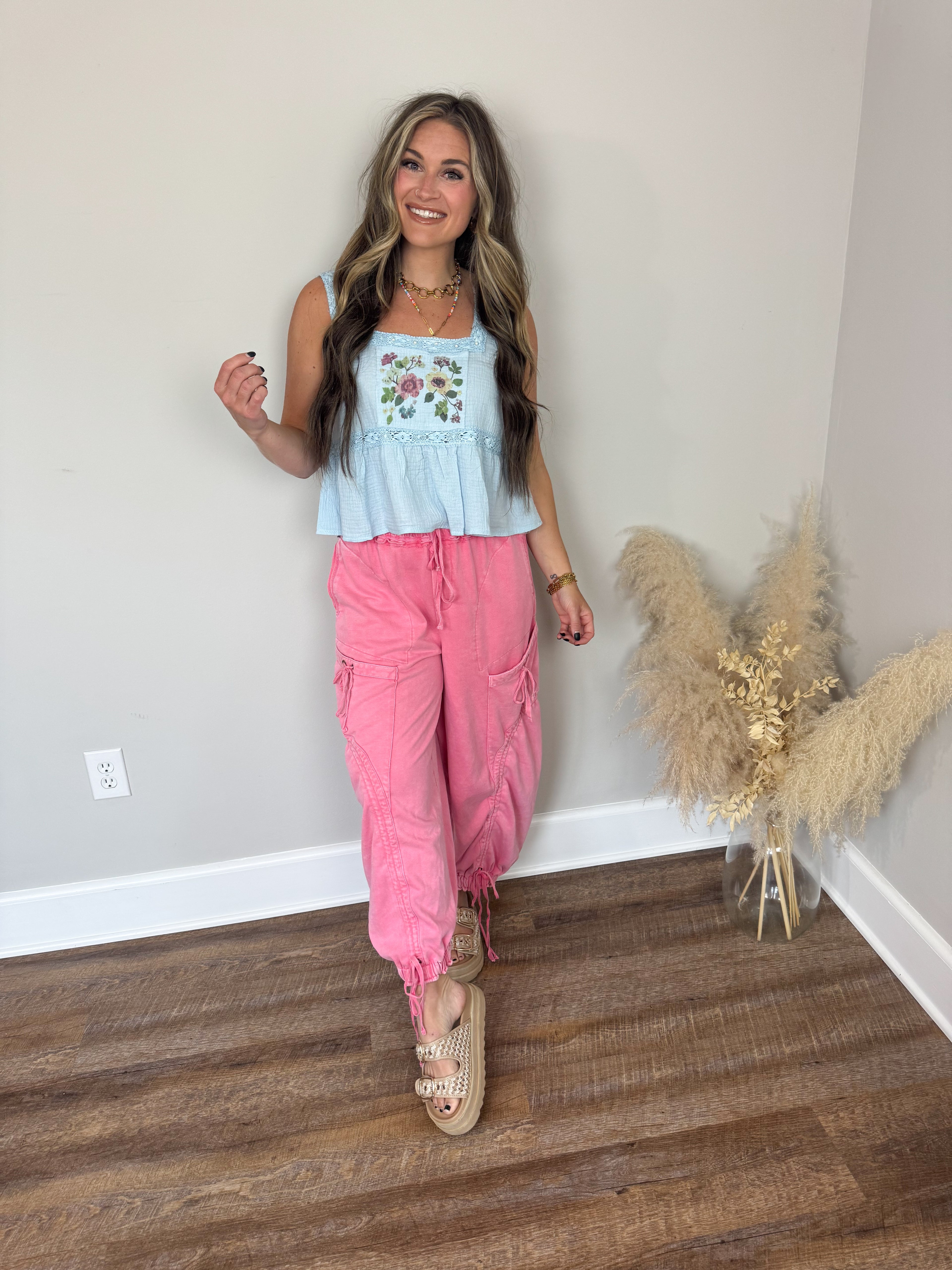Golden Hour Gauze Top | Light Blue