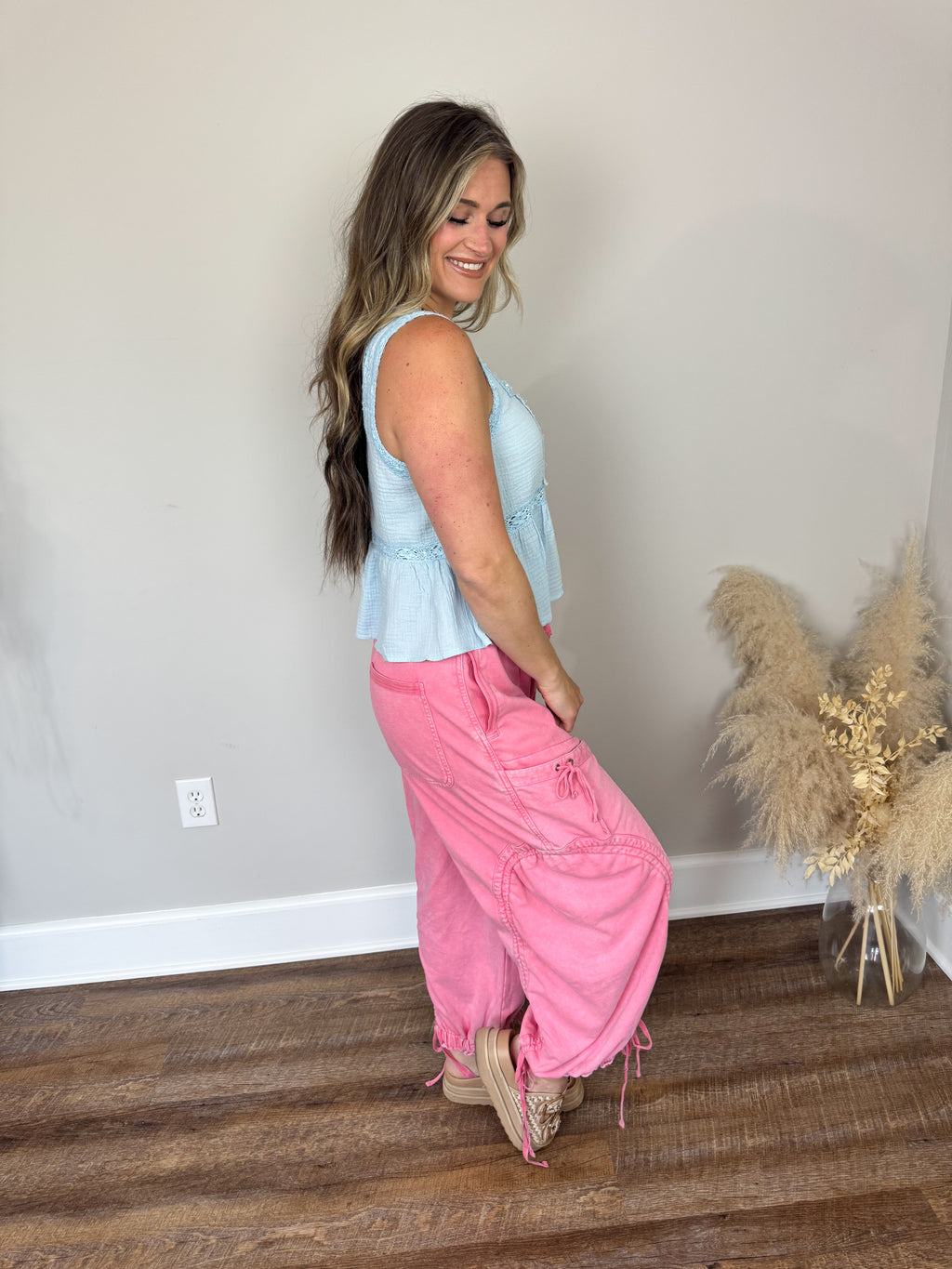 Golden Hour Gauze Top | Light Blue
