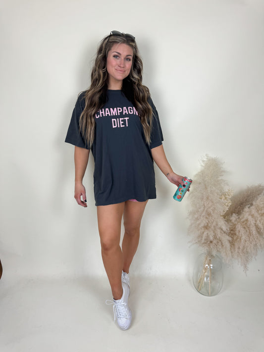 Champagne Diet Oversized T-Shirt