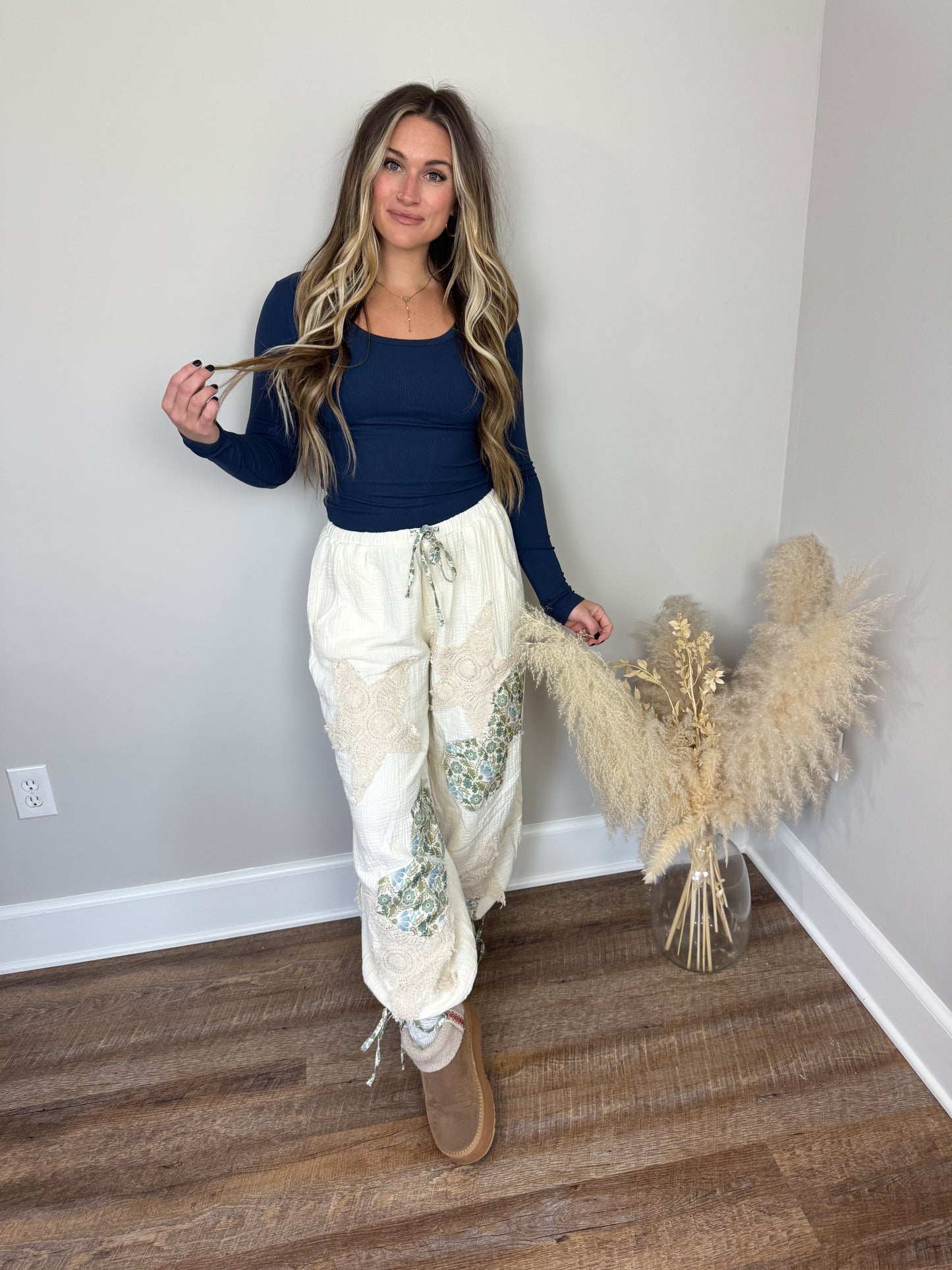 Clark Scoop Neck Long Sleeve | Navy