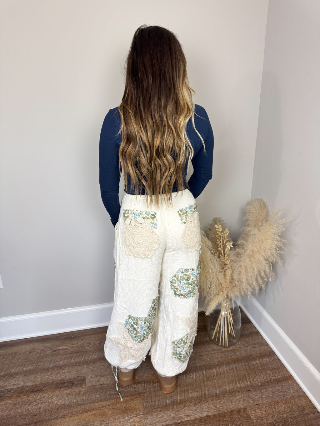 Gray Gauze Joggers