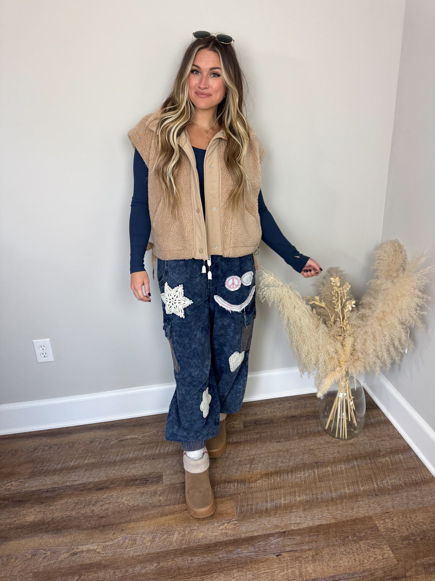 So Happy Patchwork Joggers