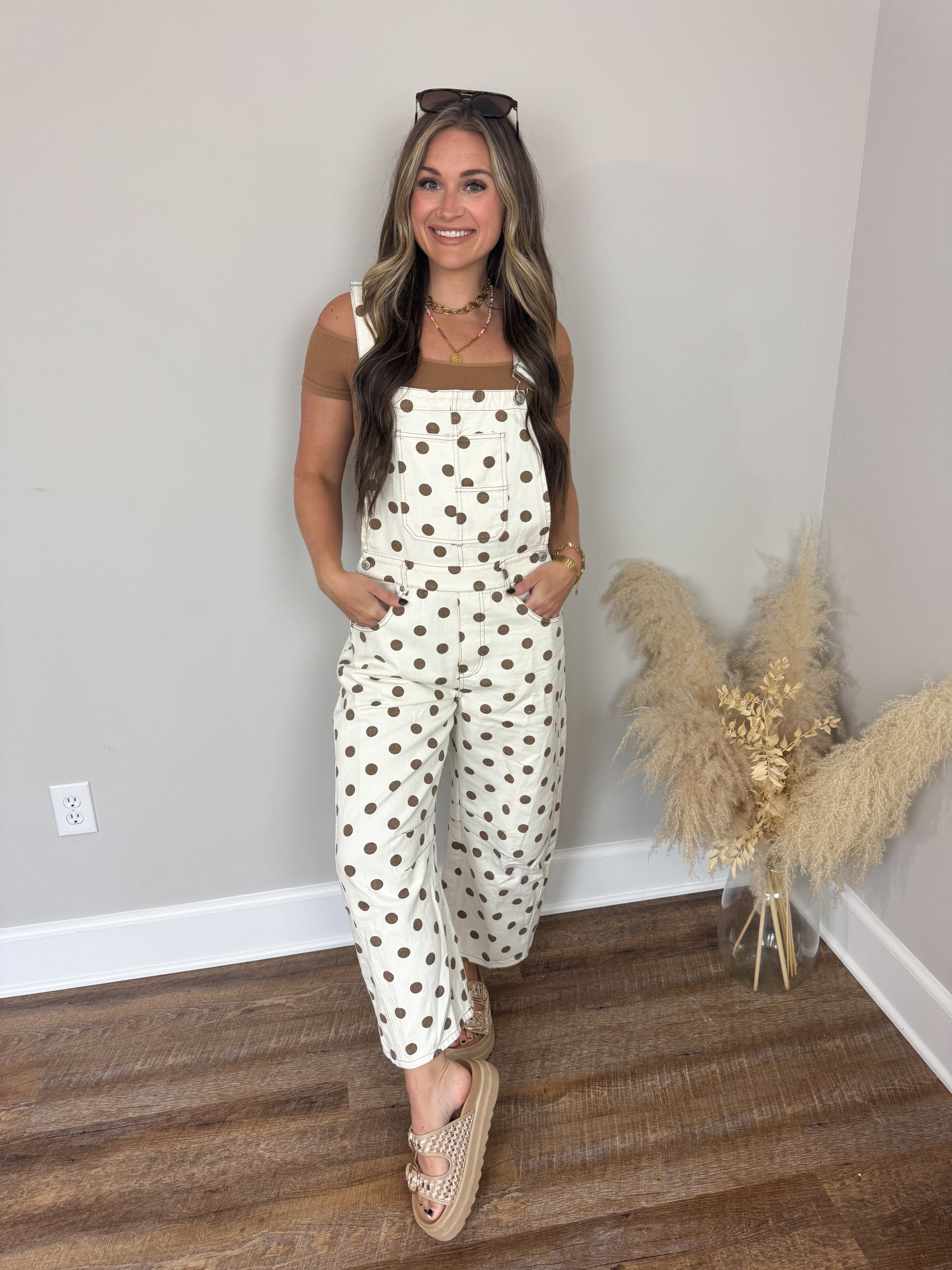 Bayside Polka Dot Overalls