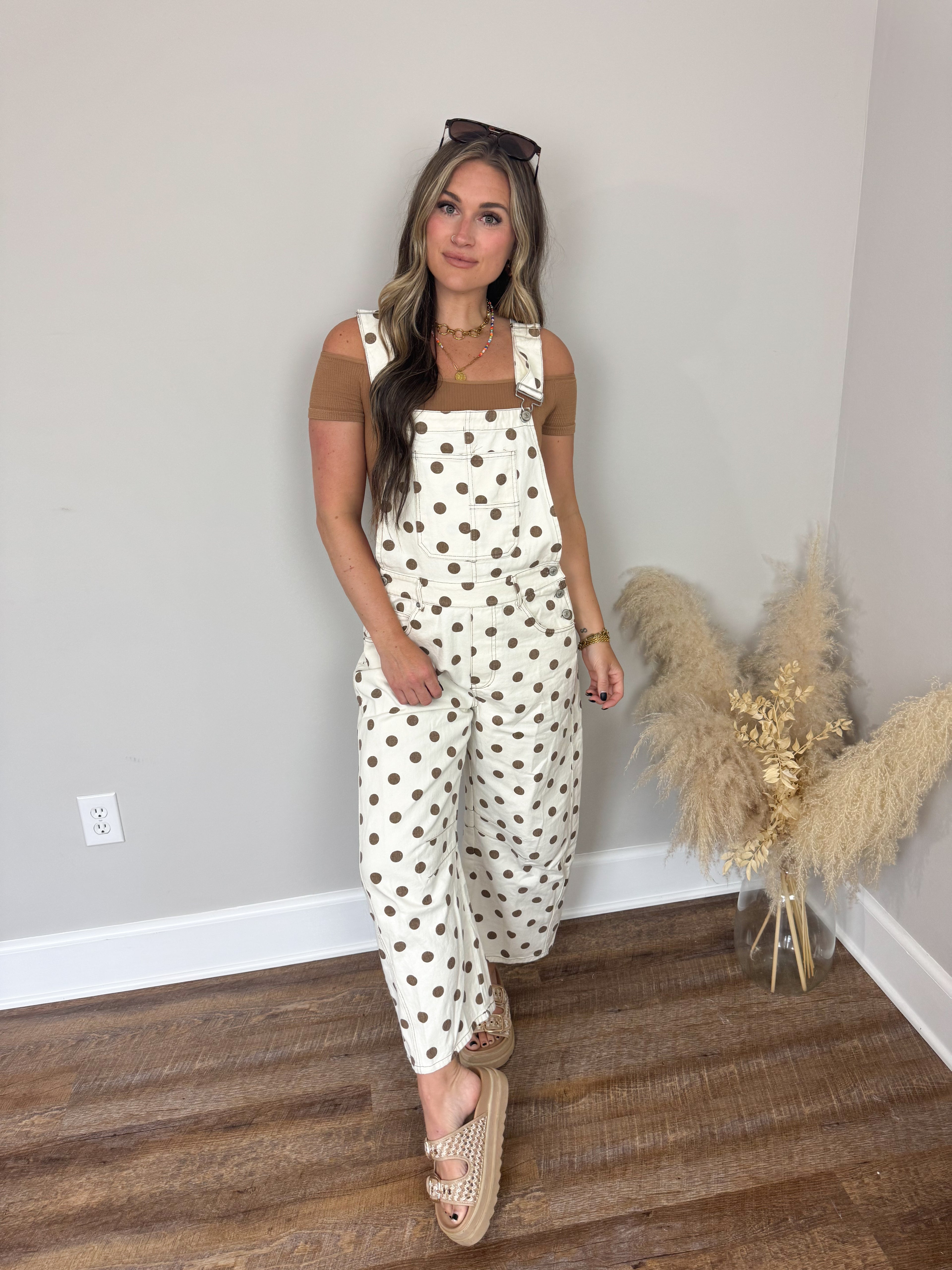 Bayside Polka Dot Overalls