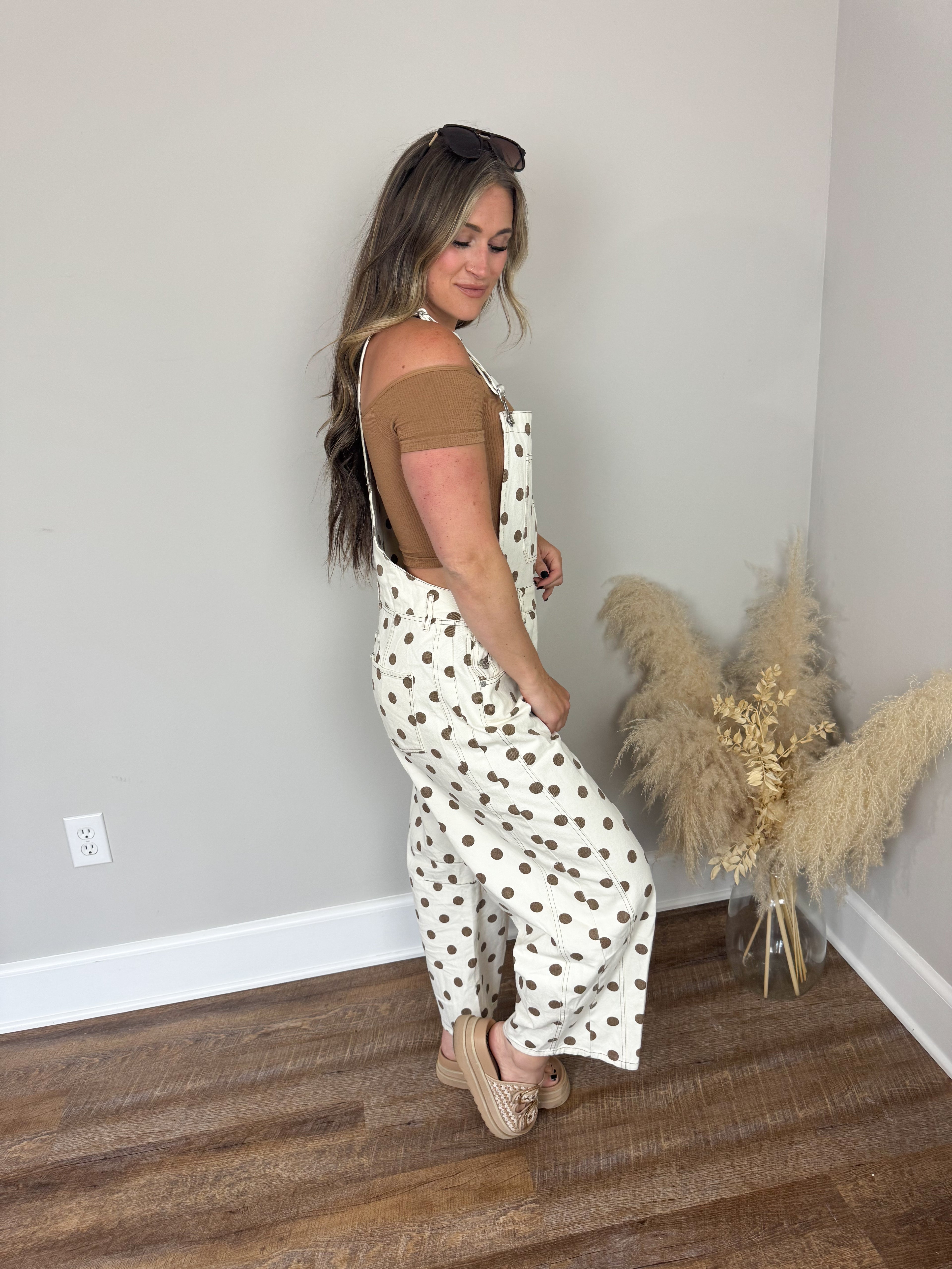 Bayside Polka Dot Overalls