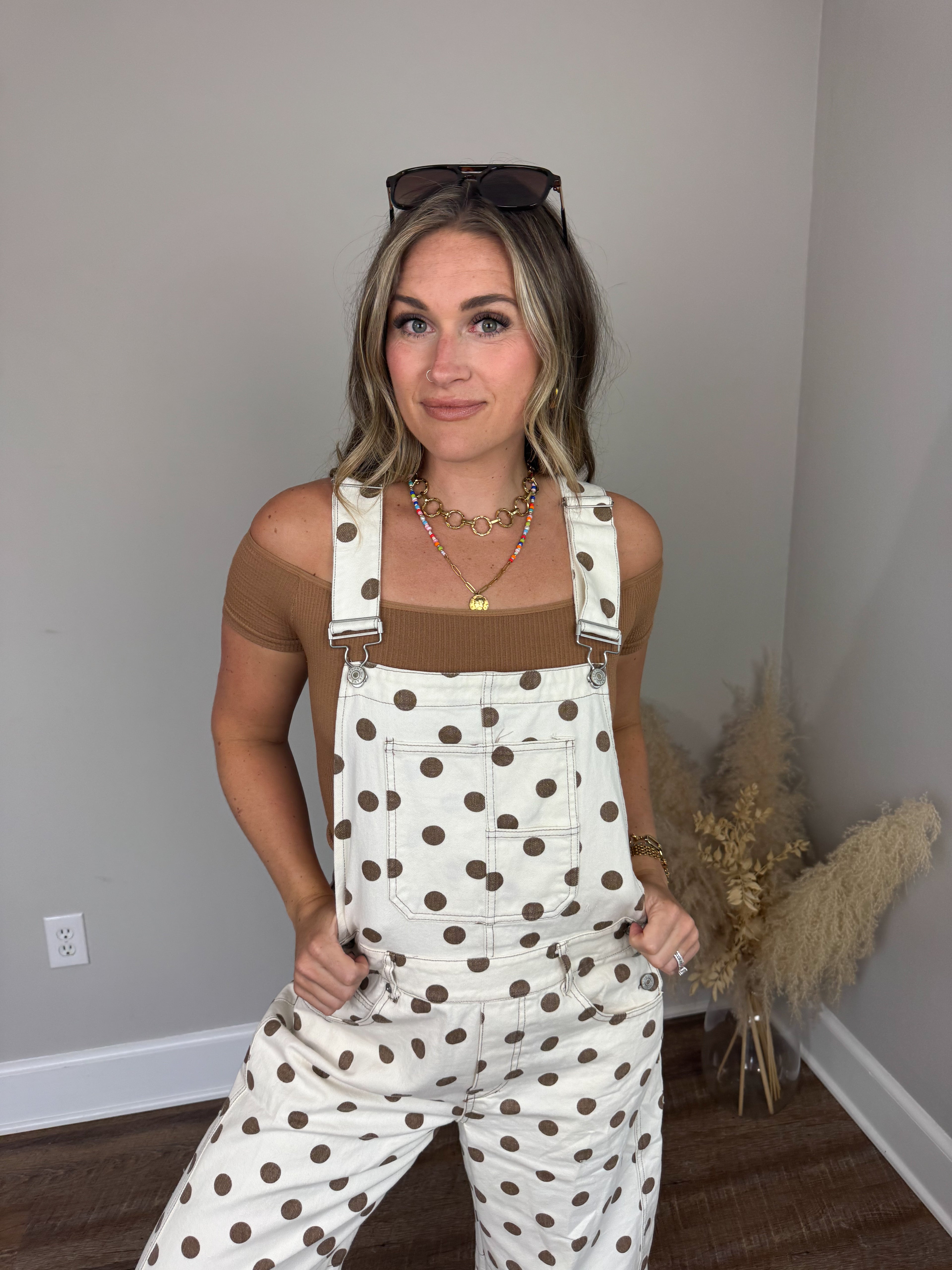 Bayside Polka Dot Overalls