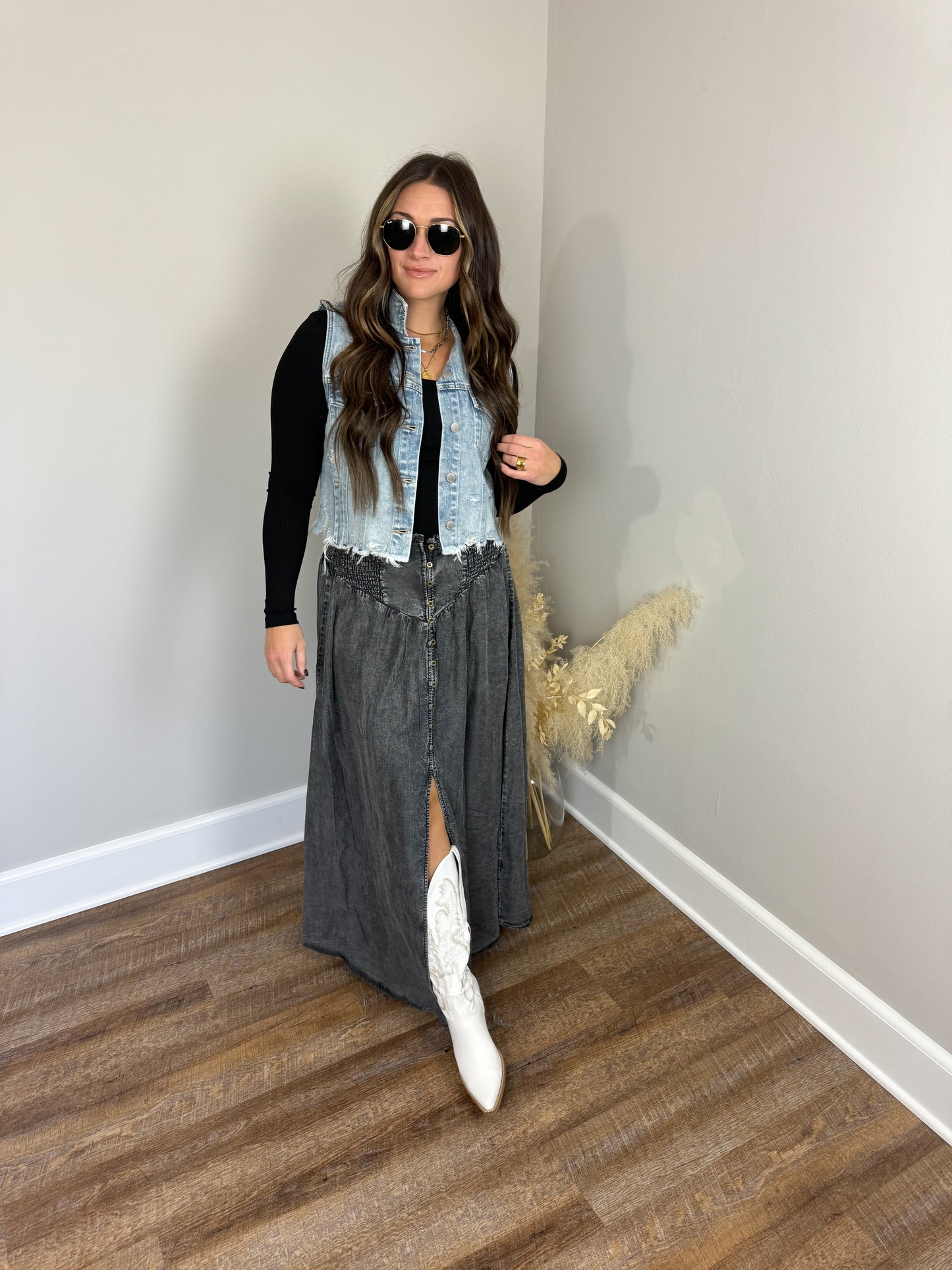 Miss Americana Maxi Skirt | Denim