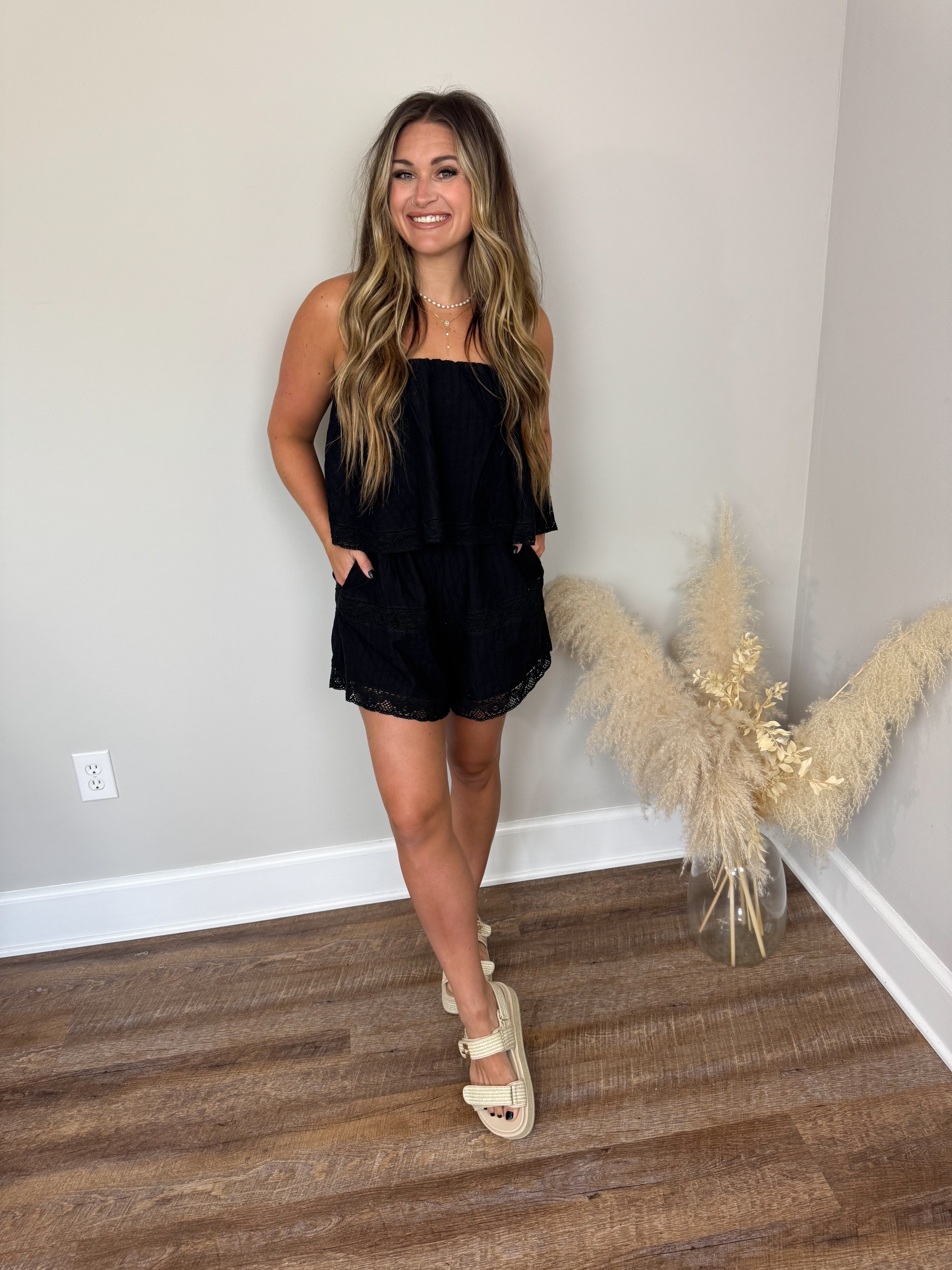 Nicole Embroidered Romper