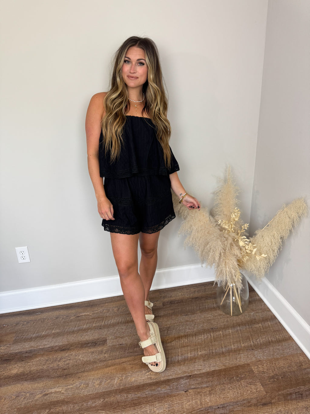 Nicole Embroidered Romper