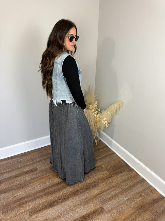 Miss Americana Maxi Skirt | Denim