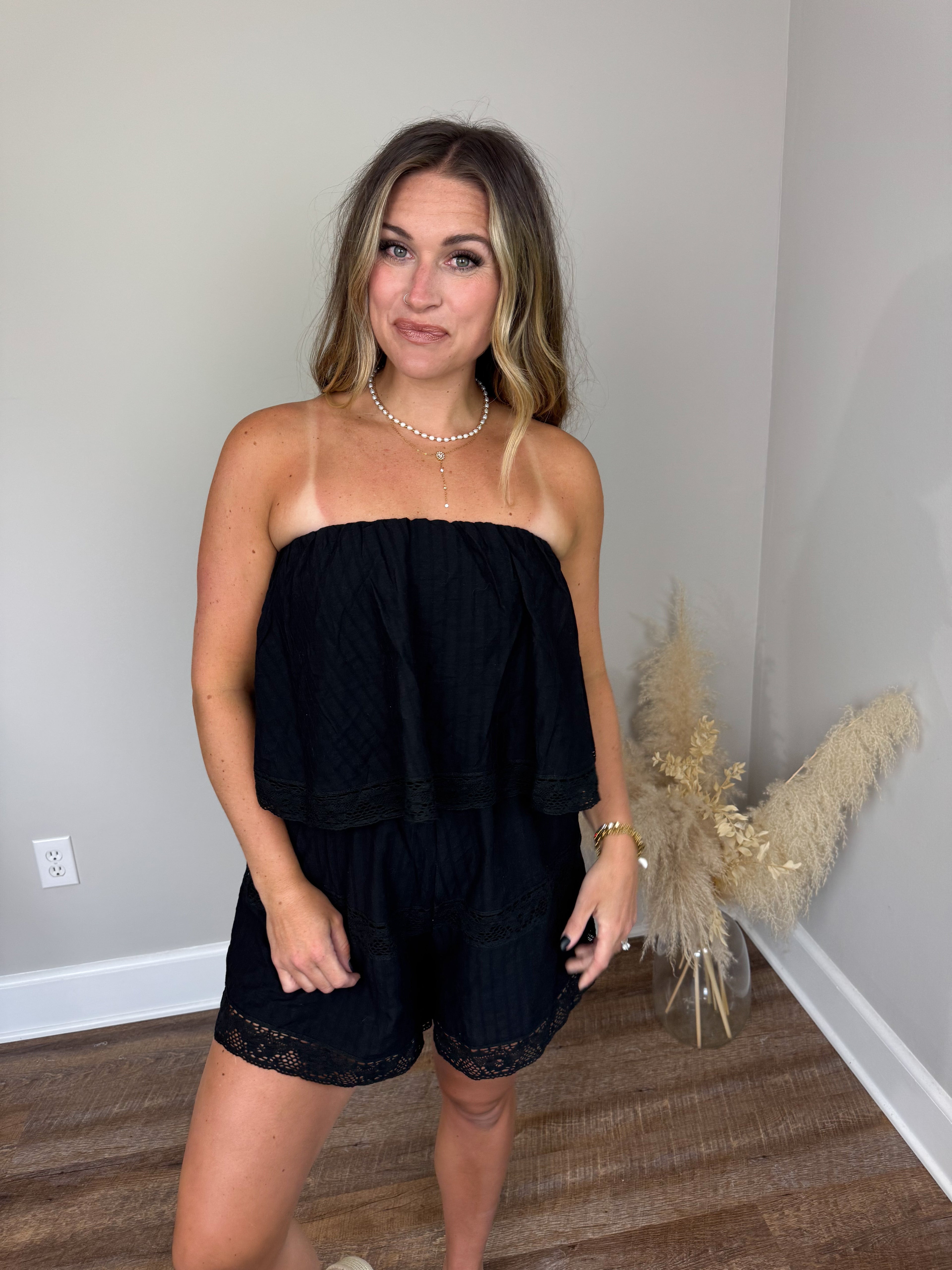 Nicole Embroidered Romper