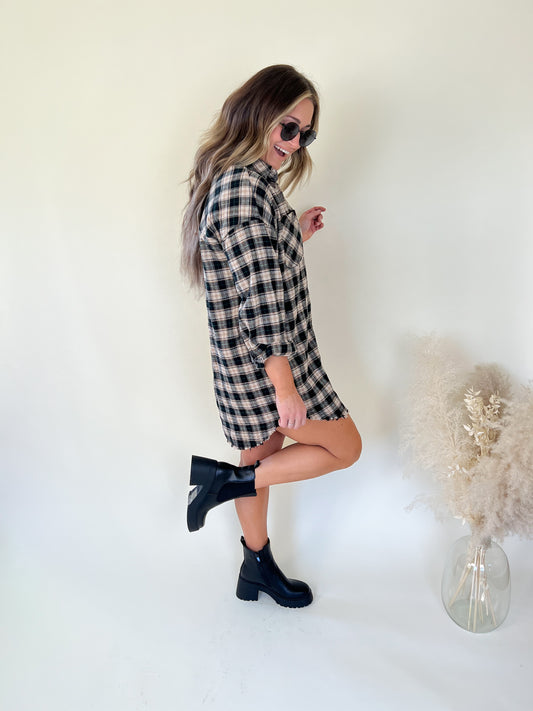 About to Be Mine Flannel Dress