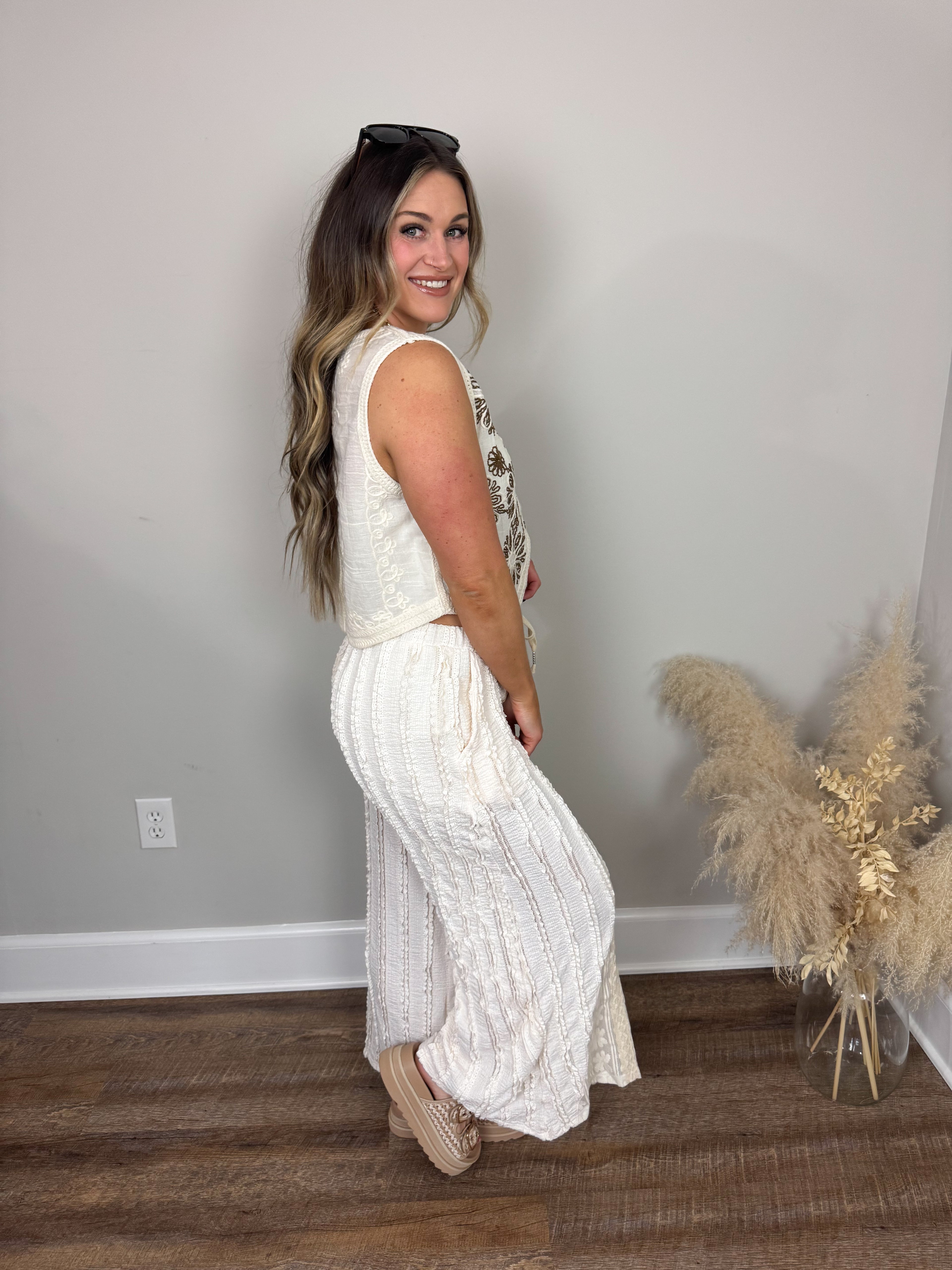 Saint Lucia Lace Pants | Natural