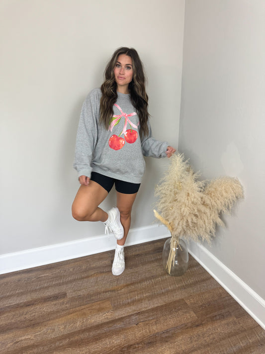 Cherry Bow Sweatshirt