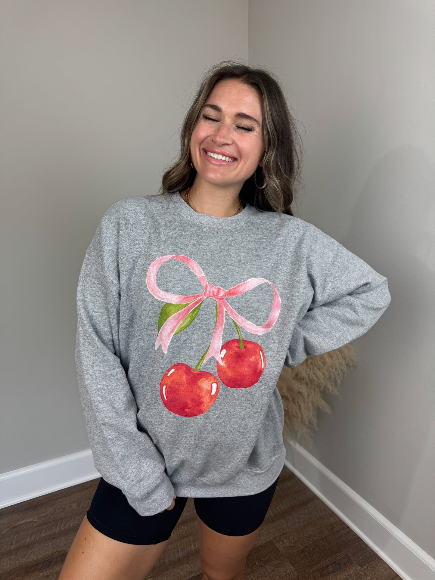 Cherry Bow Sweatshirt