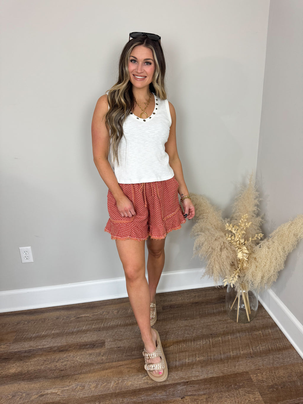Clay Ribbed Tank