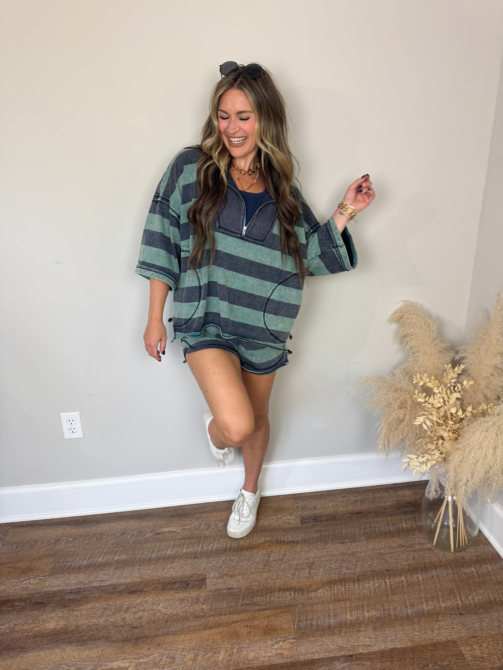 Bristol Striped Pullover | Green