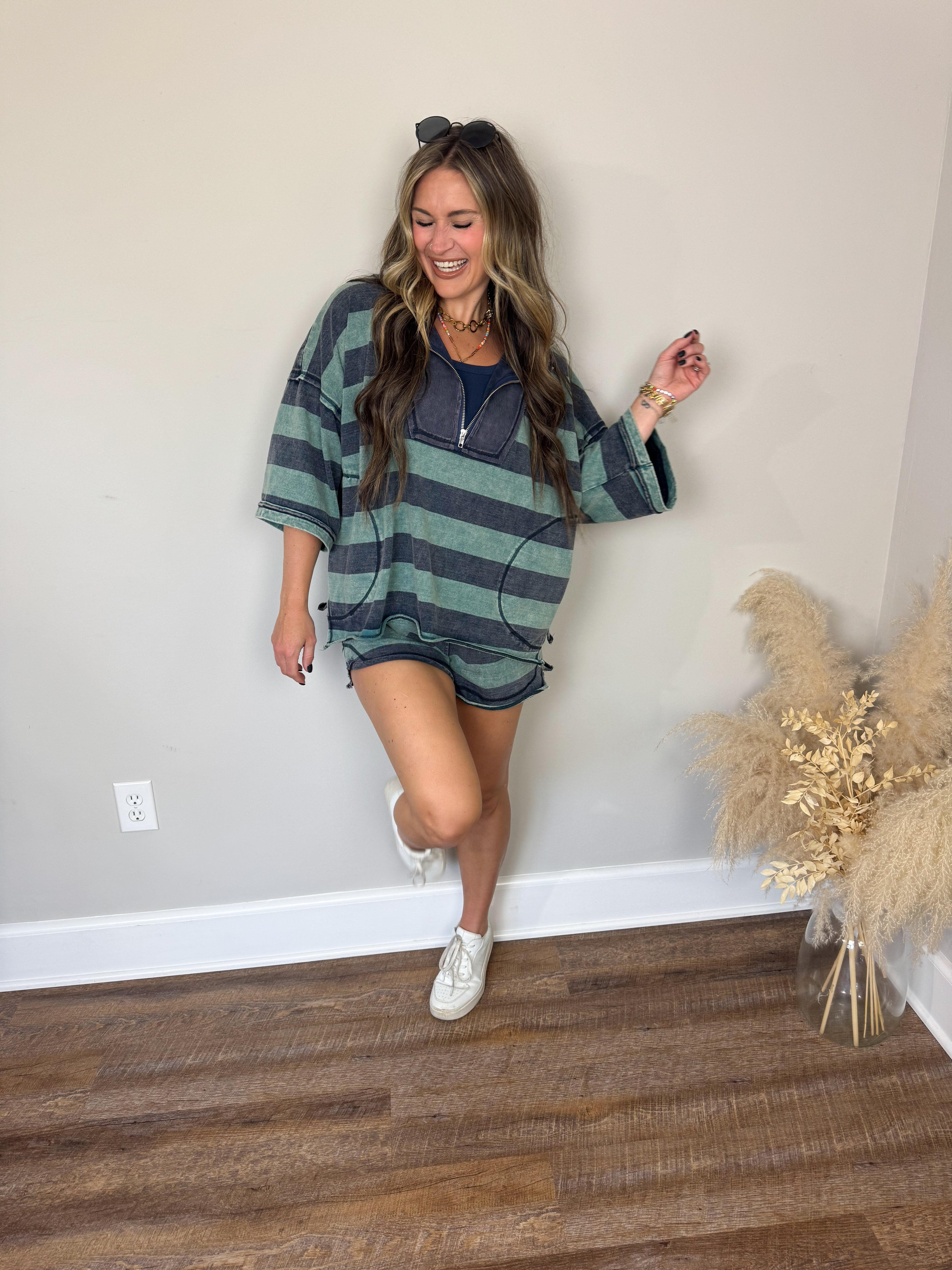 Bristol Striped Pullover | Green
