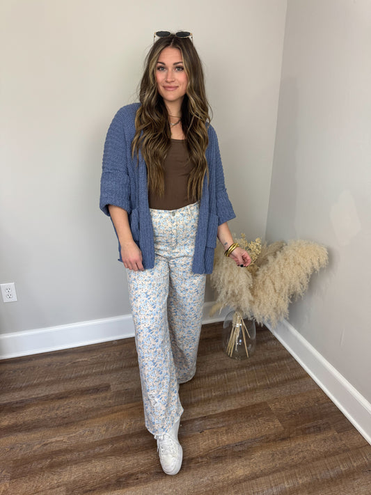 Rowan Chunky Cardigan | Blue