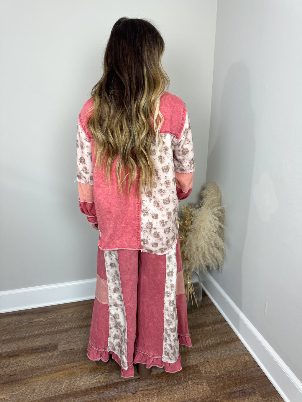 Hank Contrast Pants | Red FINAL SALE