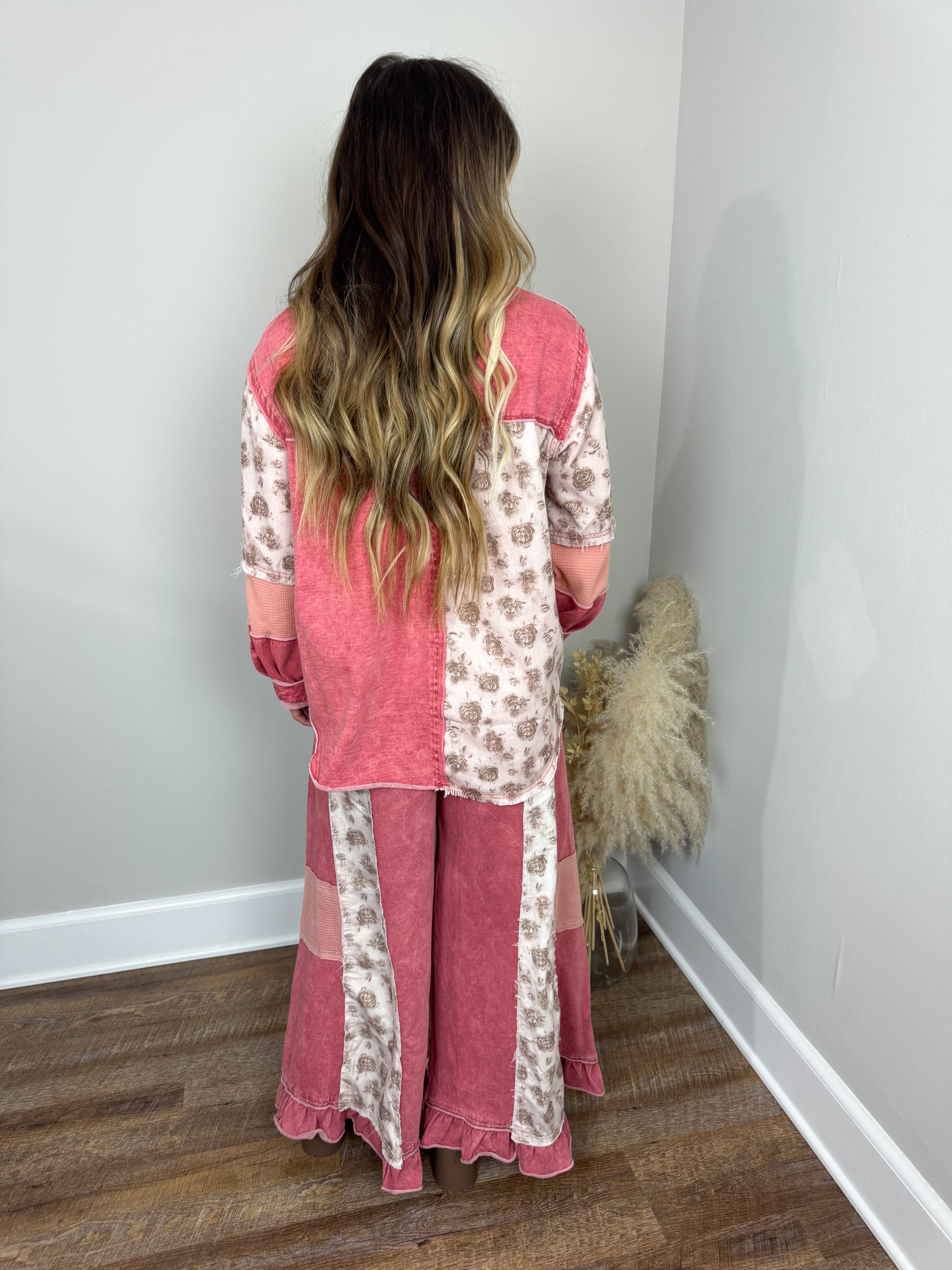 Hank Contrast Pants | Red FINAL SALE