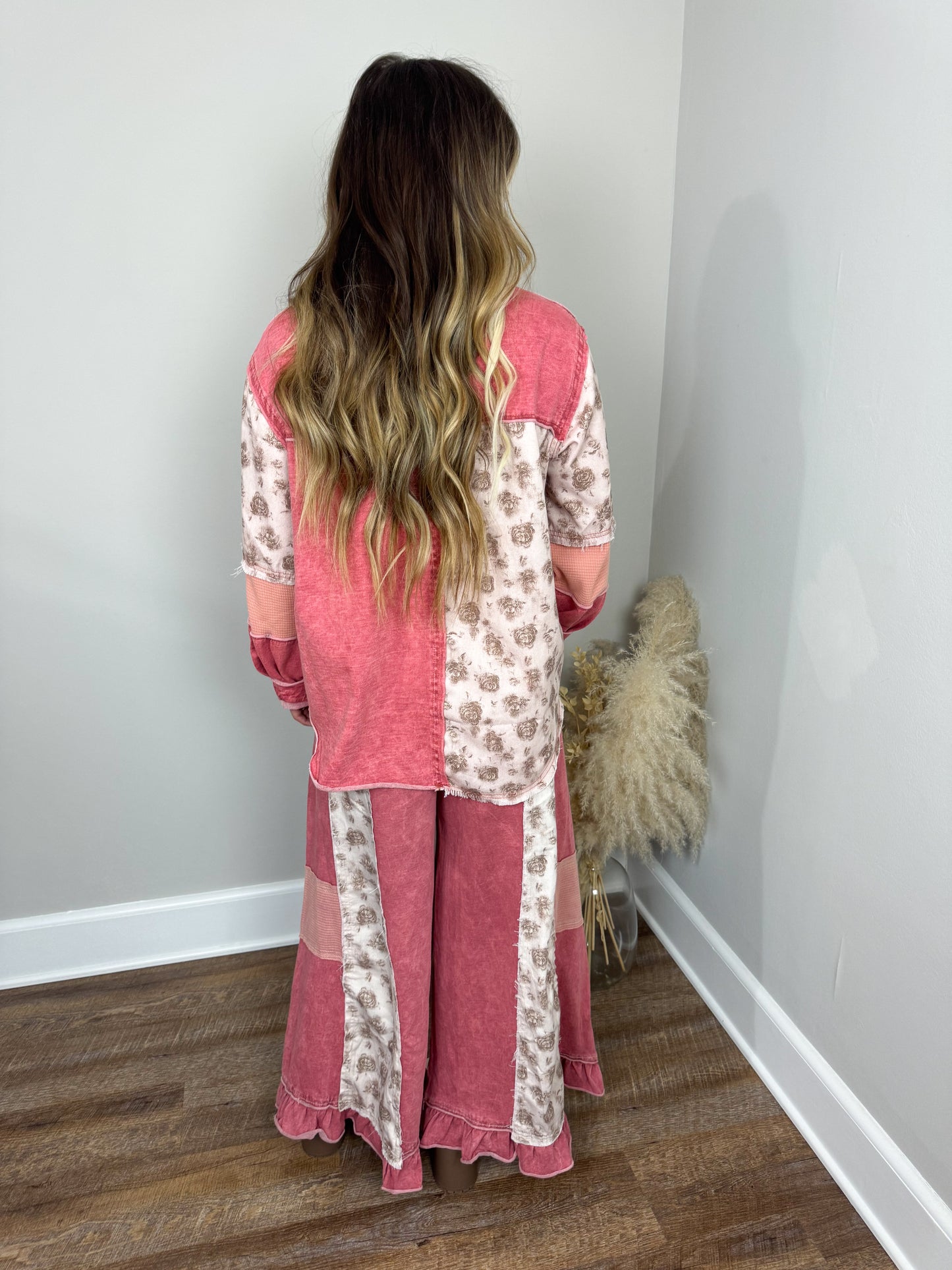 Hank Contrast Pants | Red FINAL SALE