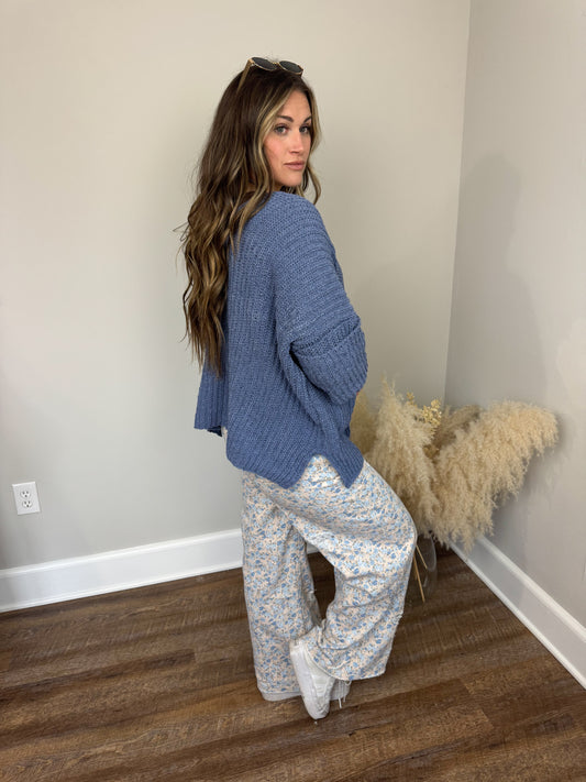 Rowan Chunky Cardigan | Blue