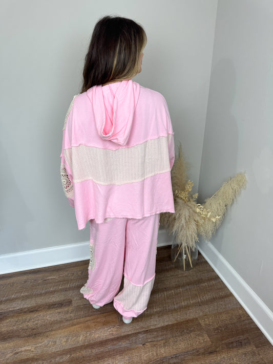 Kylie Crochet Hoodie | Pink [Love Sal X POL]