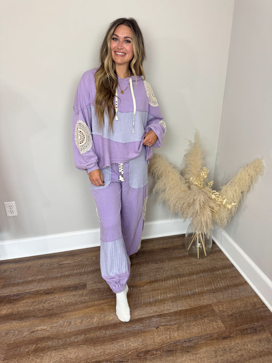 Kylie Crochet Hoodie | Lavender [Love Sal X POL]