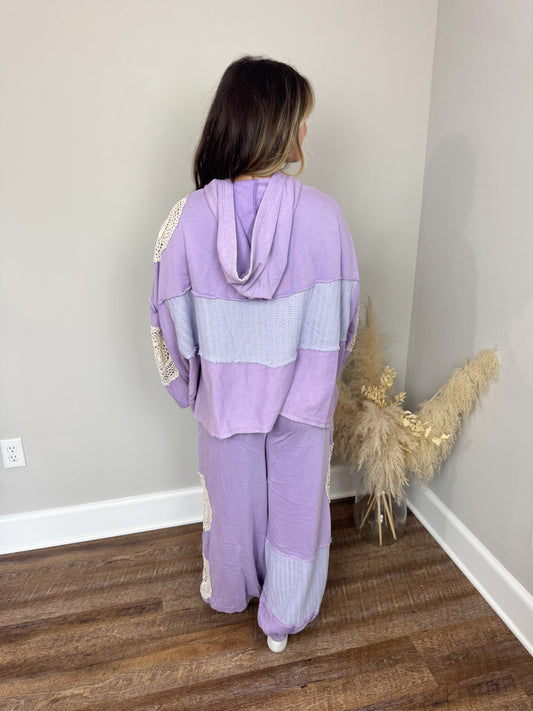 Kylie Crochet Hoodie | Lavender [Love Sal X POL]