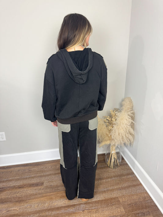 Onyx Night Zip Up Hoodie