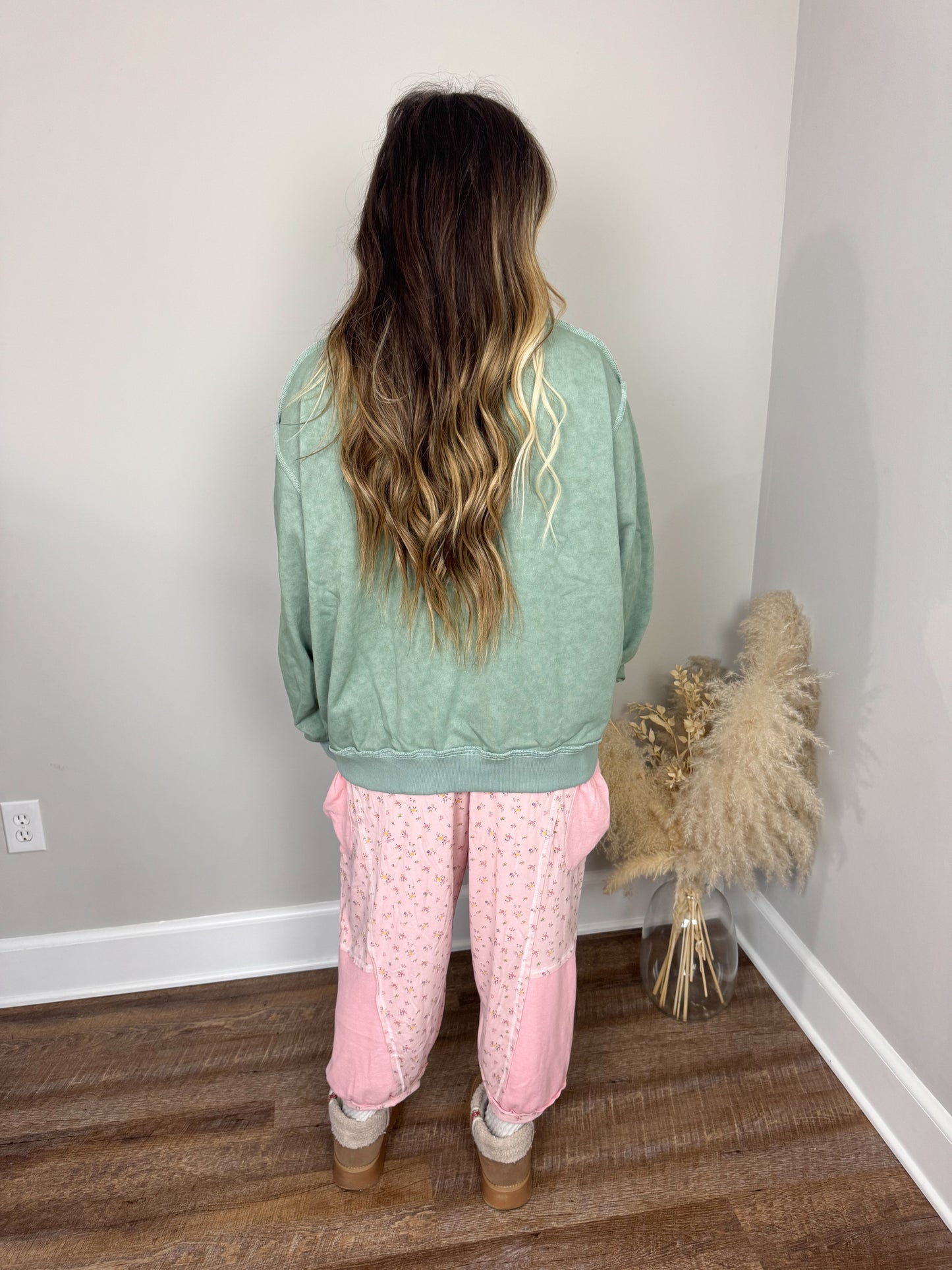 Denver Mock Neck Sweatshirt | Sage