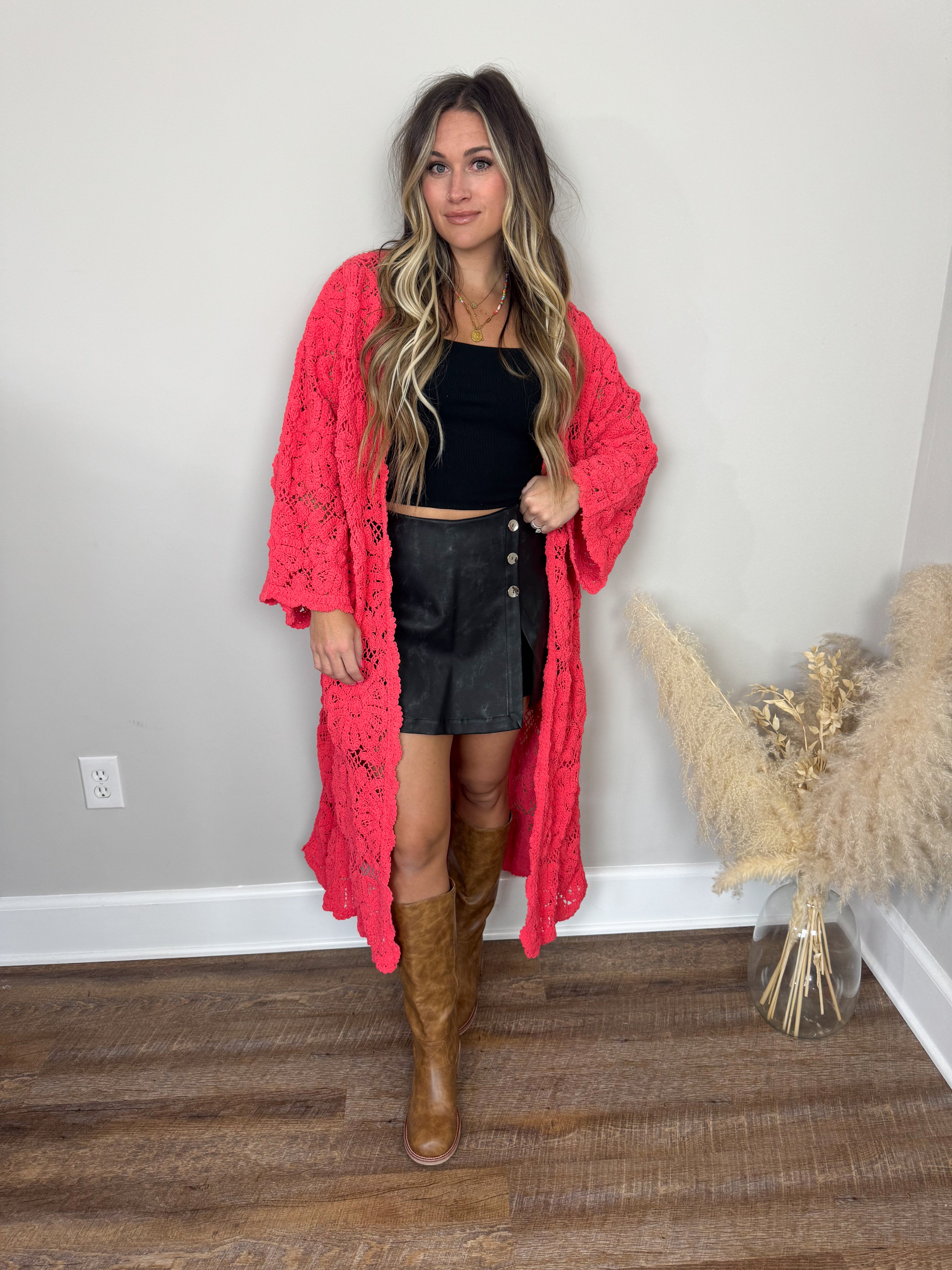 Elvis Faux Leather Skort