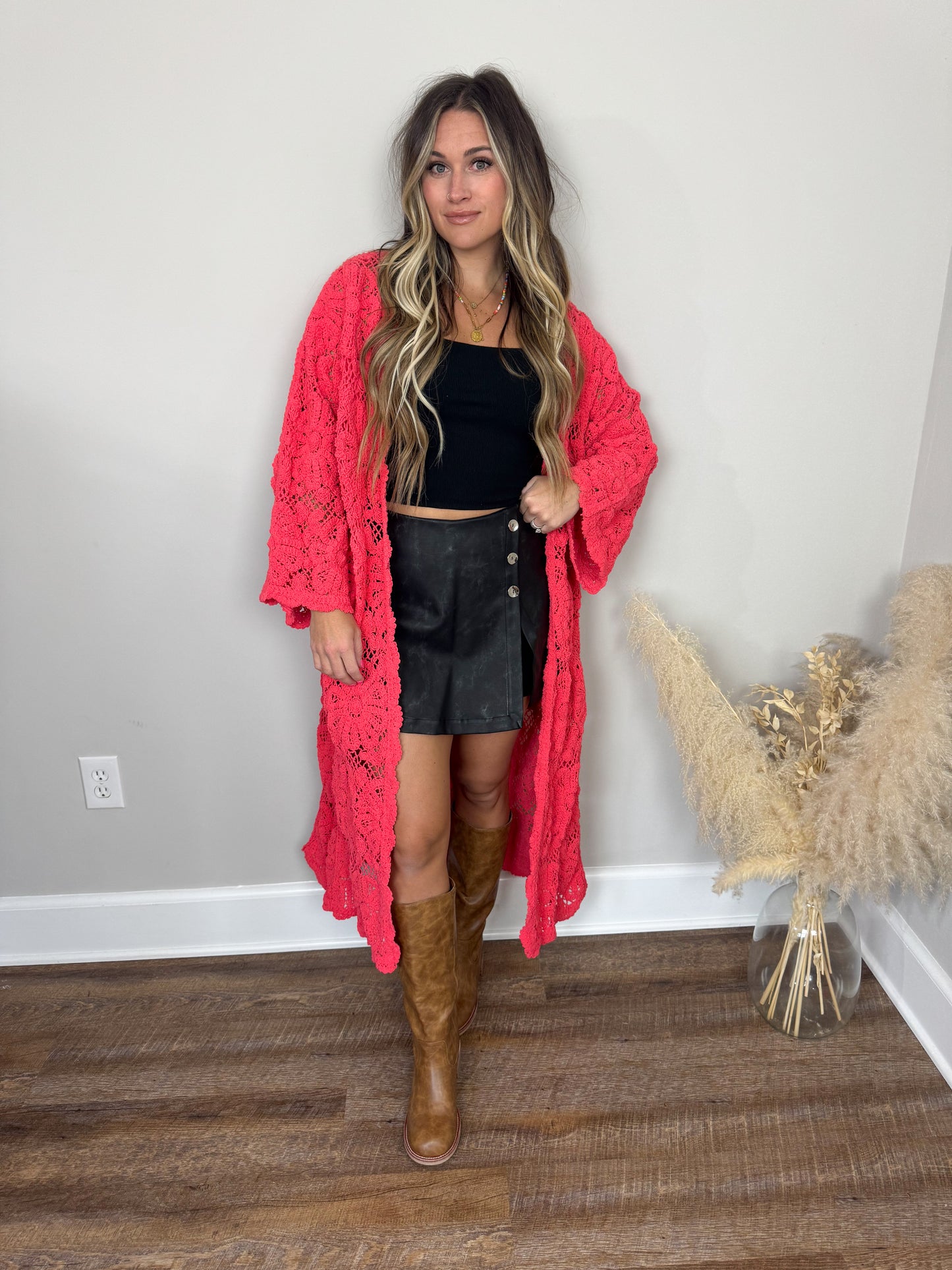 Elvis Faux Leather Skort