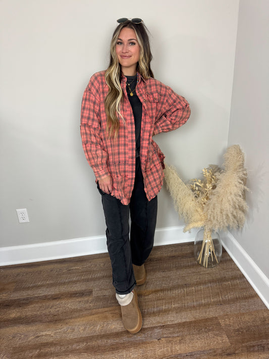 Fireside Plaid Flannel | Coral