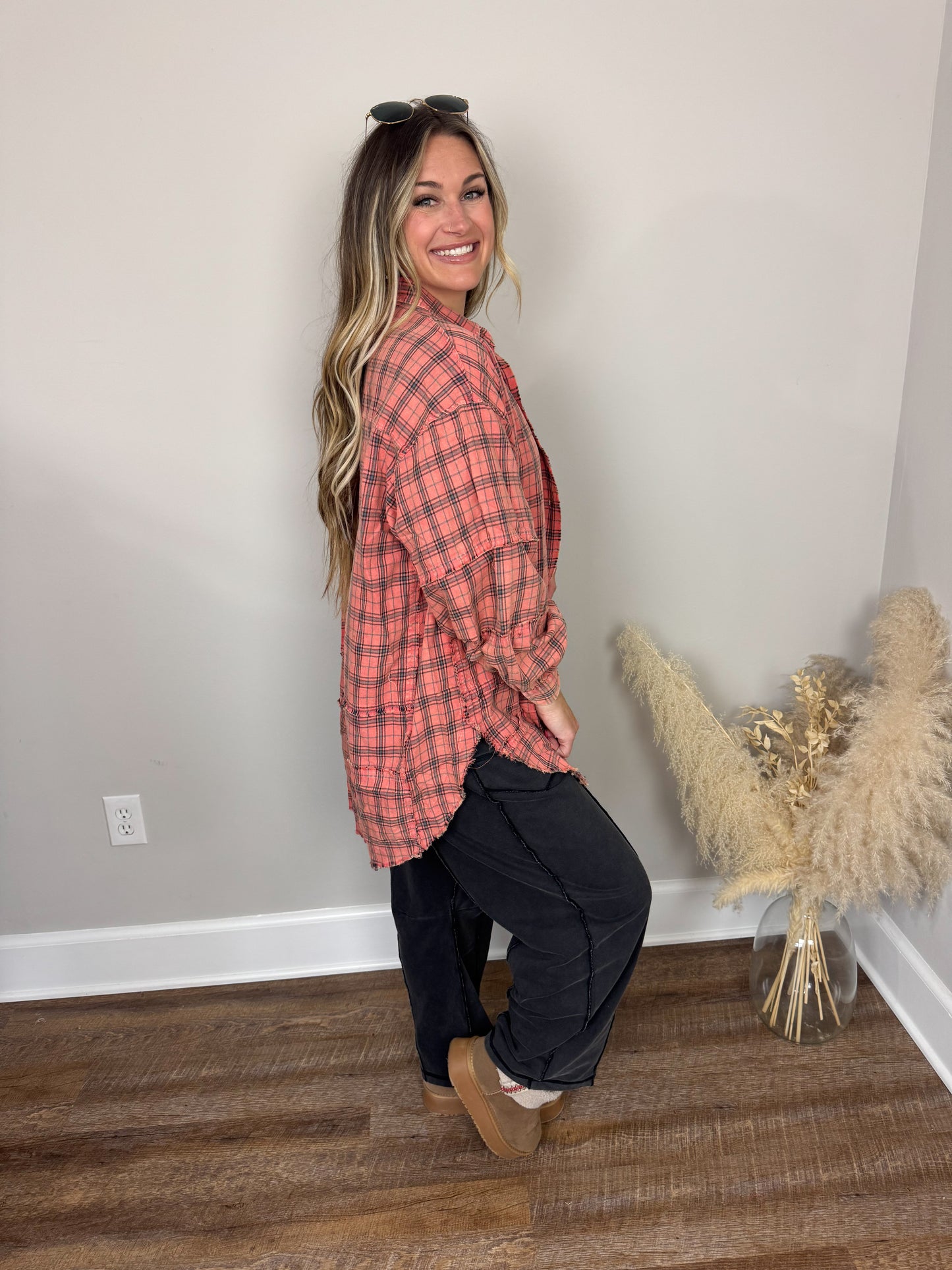 Fireside Plaid Flannel | Coral