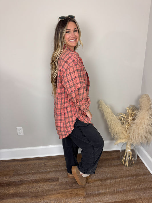 Fireside Plaid Flannel | Coral