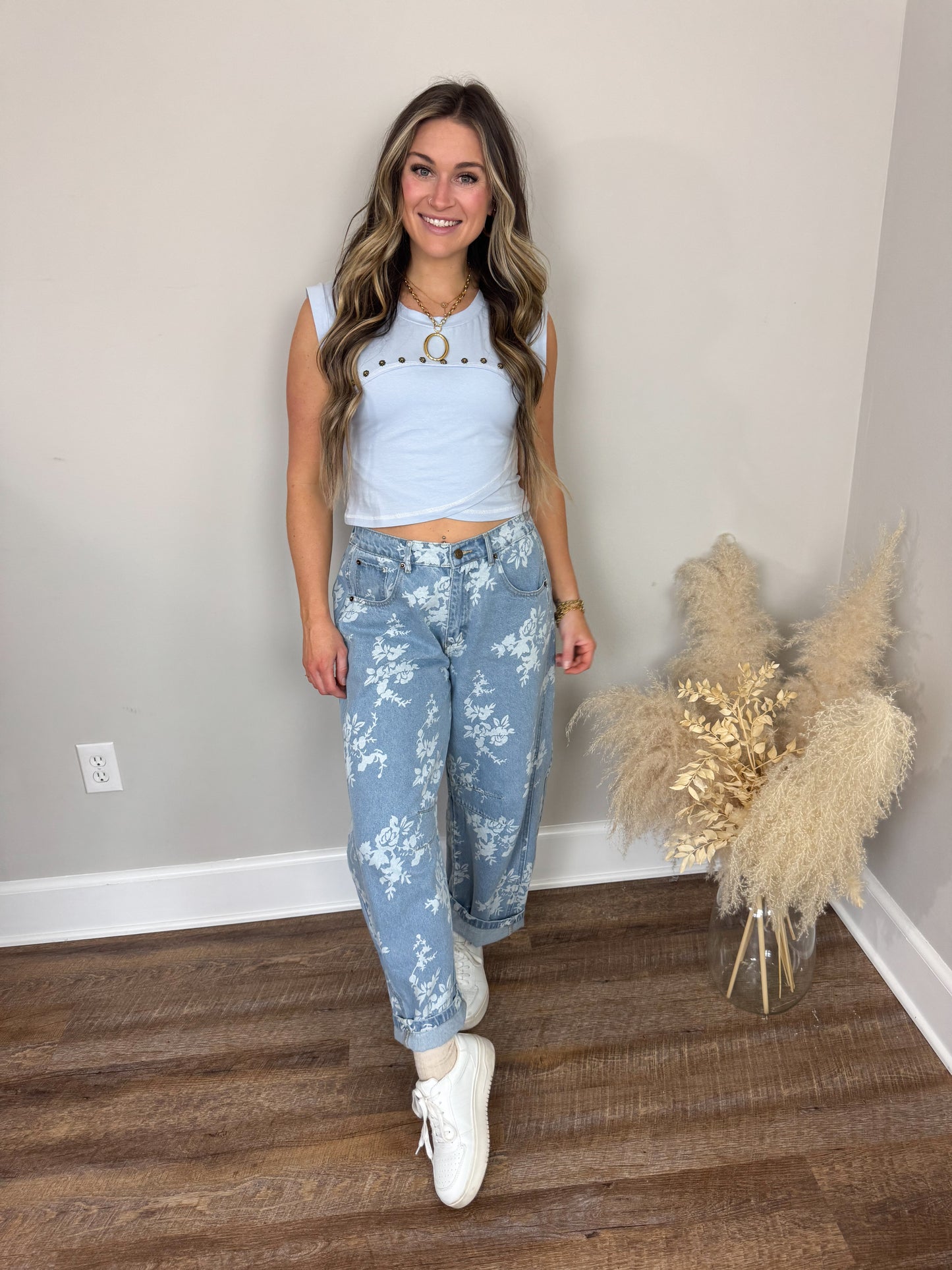 Mayci Floral Jeans