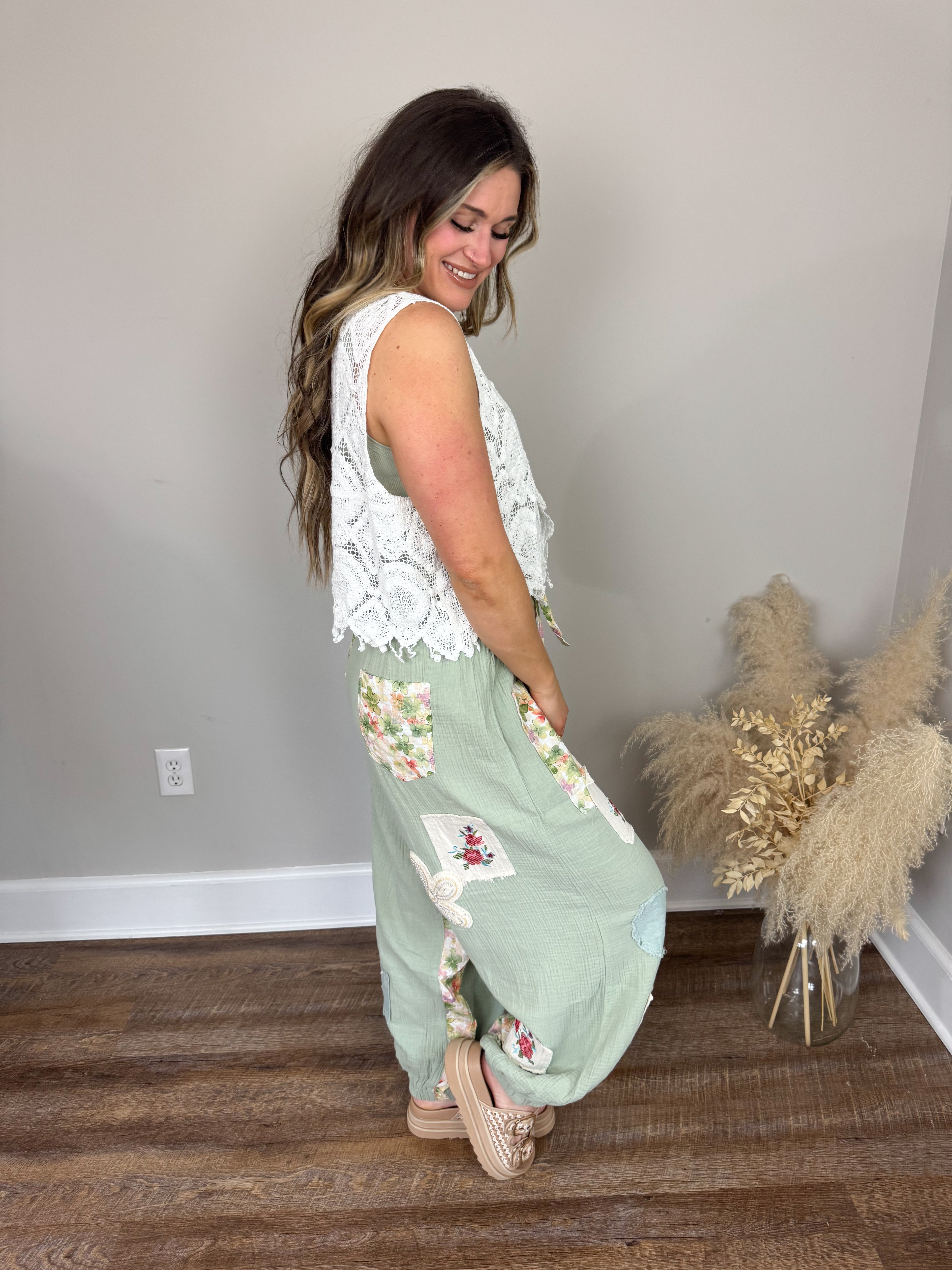 Fate Gauze Joggers | Matcha