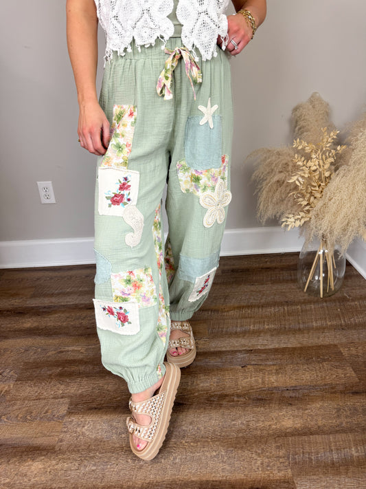 Fate Gauze Joggers | Matcha