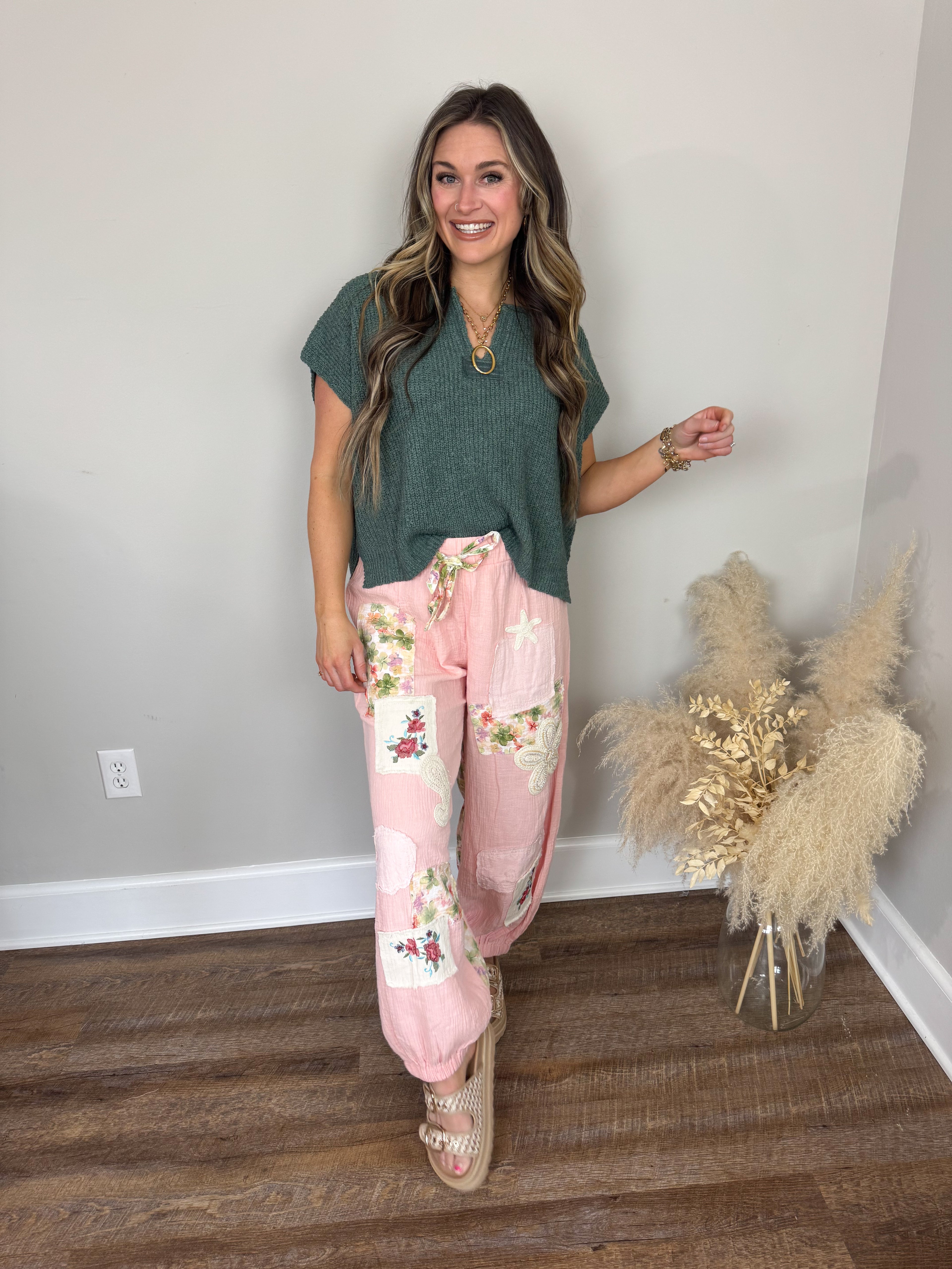 Fate Gauze Joggers | Pink