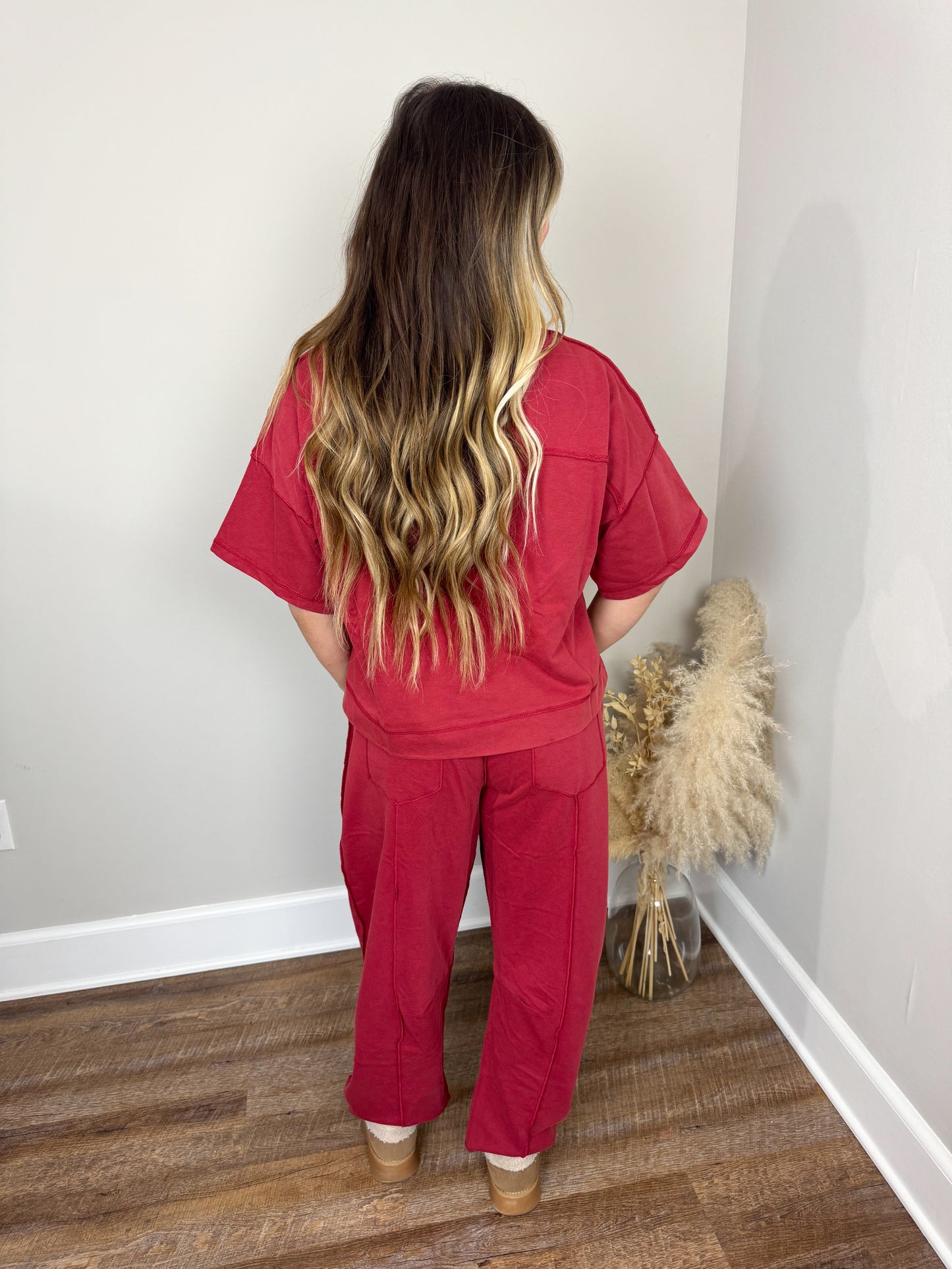 Slow Sunday Barrel Pants | Wine